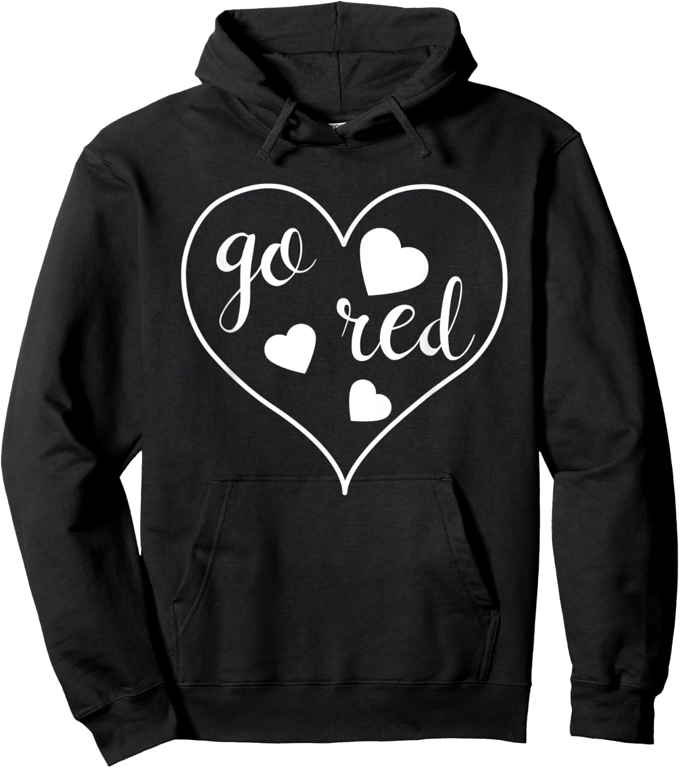 Go Red Heart Disease Awareness Gifts Men Kids Boys Hoodie - Hoodie | Black