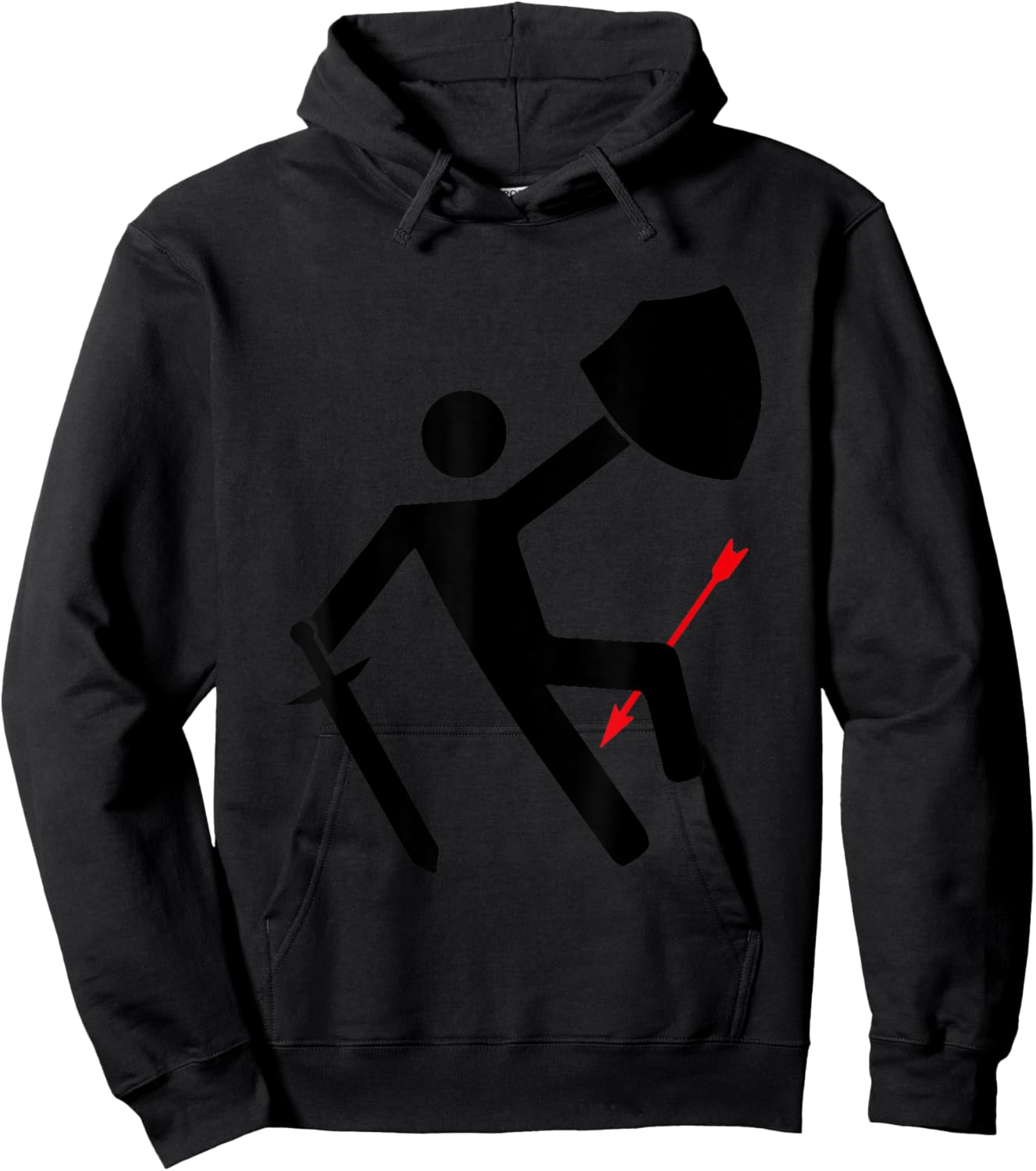 Dad Jokes Arrow To The Knee Warning Sign Hoodie - Hoodie | Black