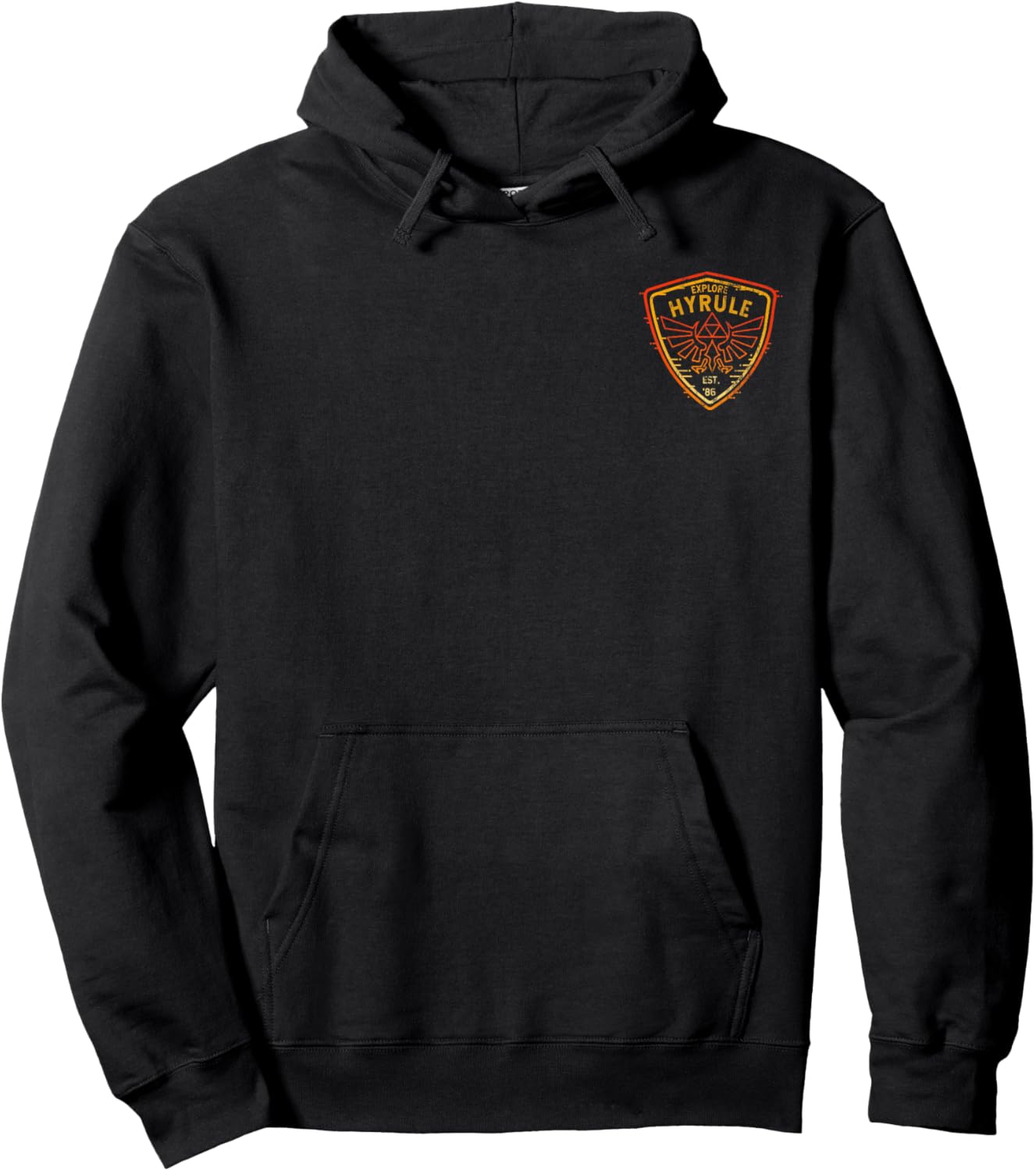 The Legend of Zelda Explore Hyrule Est. '86 Front & Back Hoodie - Hoodie | Black