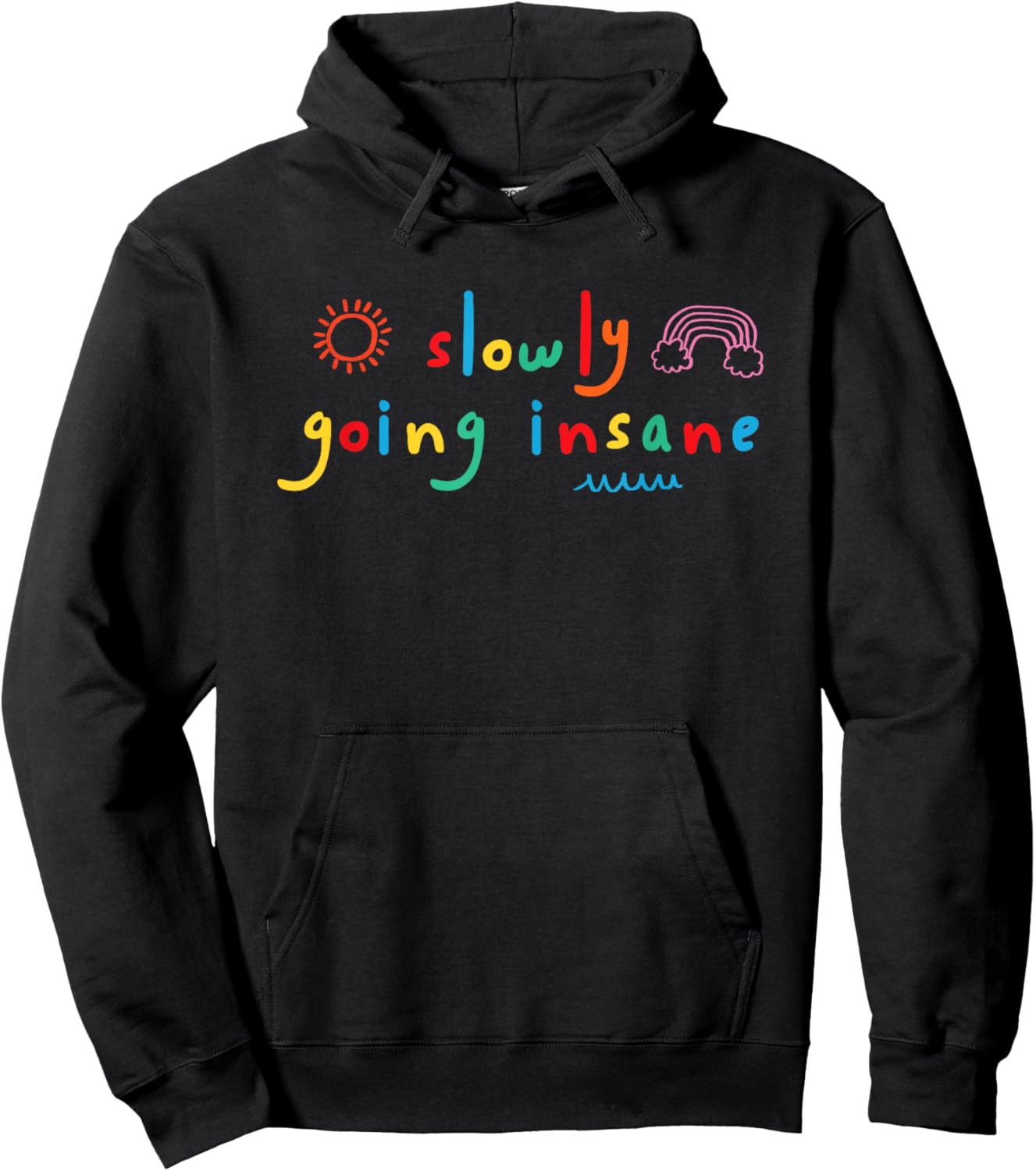 Slowly Going Insane Kidcore Clowncore Aesthetic Hoodie - Hoodie | Black