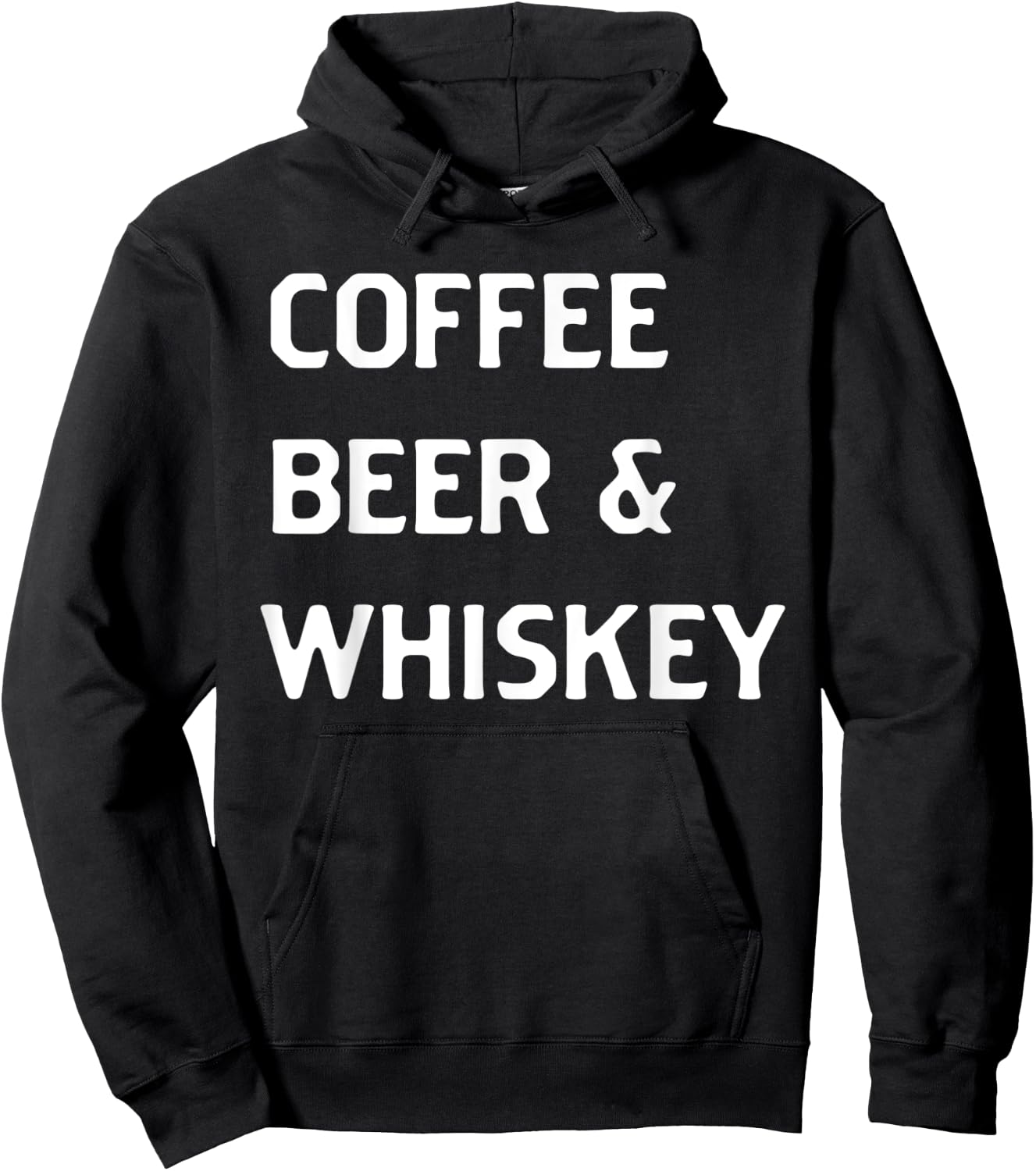 Coffee Beer & Whiskey Hoodie - Hoodie | Black
