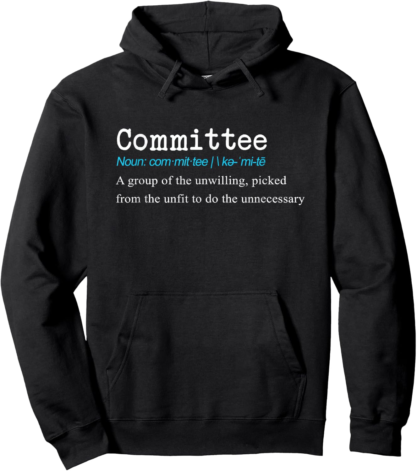 Awesome Job & Work Funny Committee Dictionary Definition Gift - Black, Small, -Adults Hoodie - Hoodie | Black