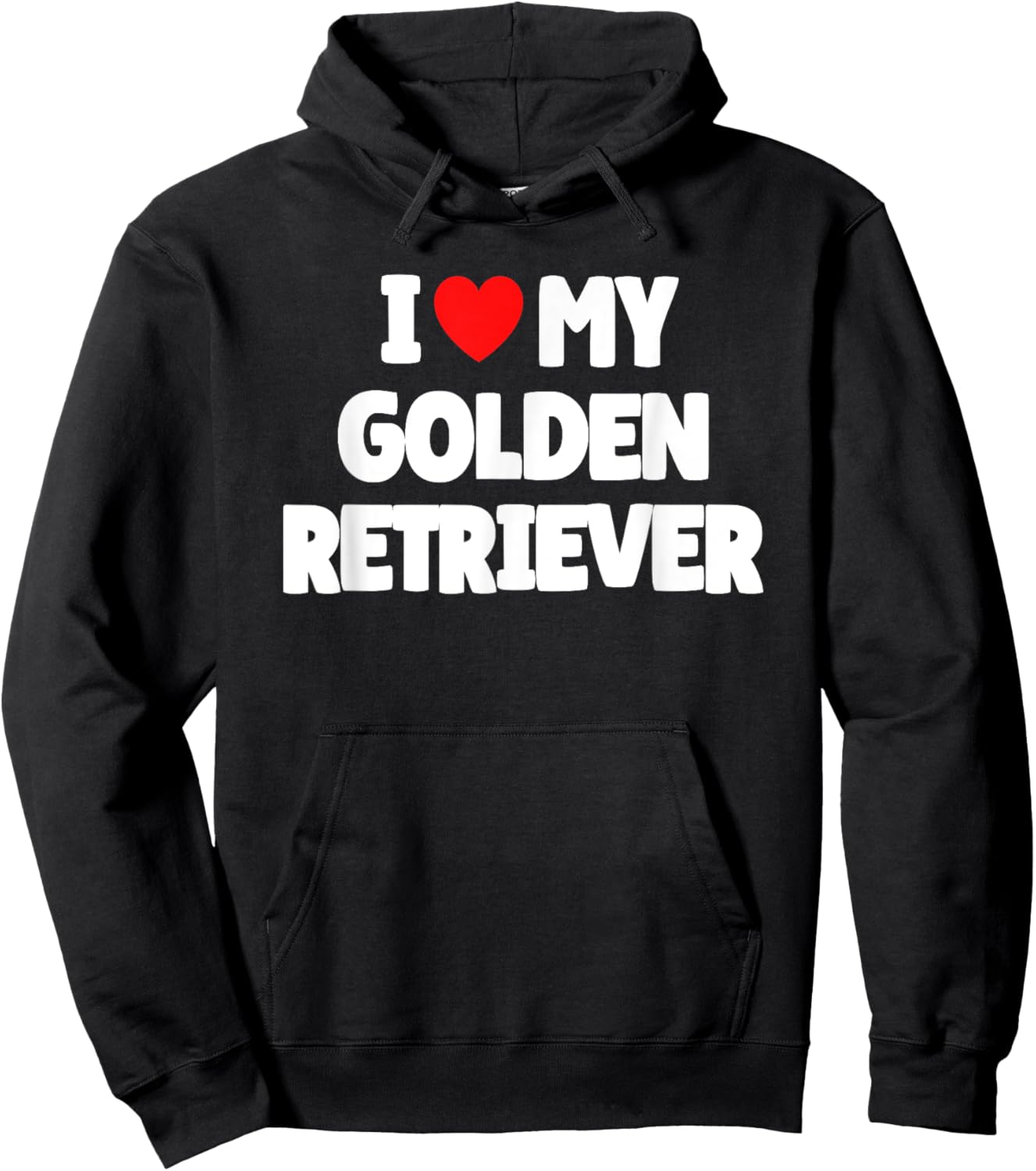 I Love My Golden Retriever Hoodie - Hoodie | Black