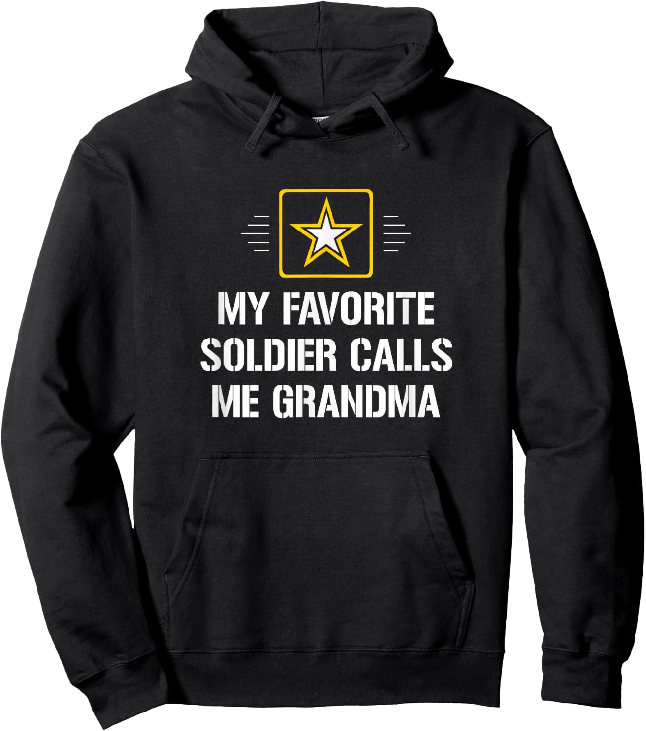 My Favorite Soldier Calls Me Grandma Hoodie - Hoodie | Black