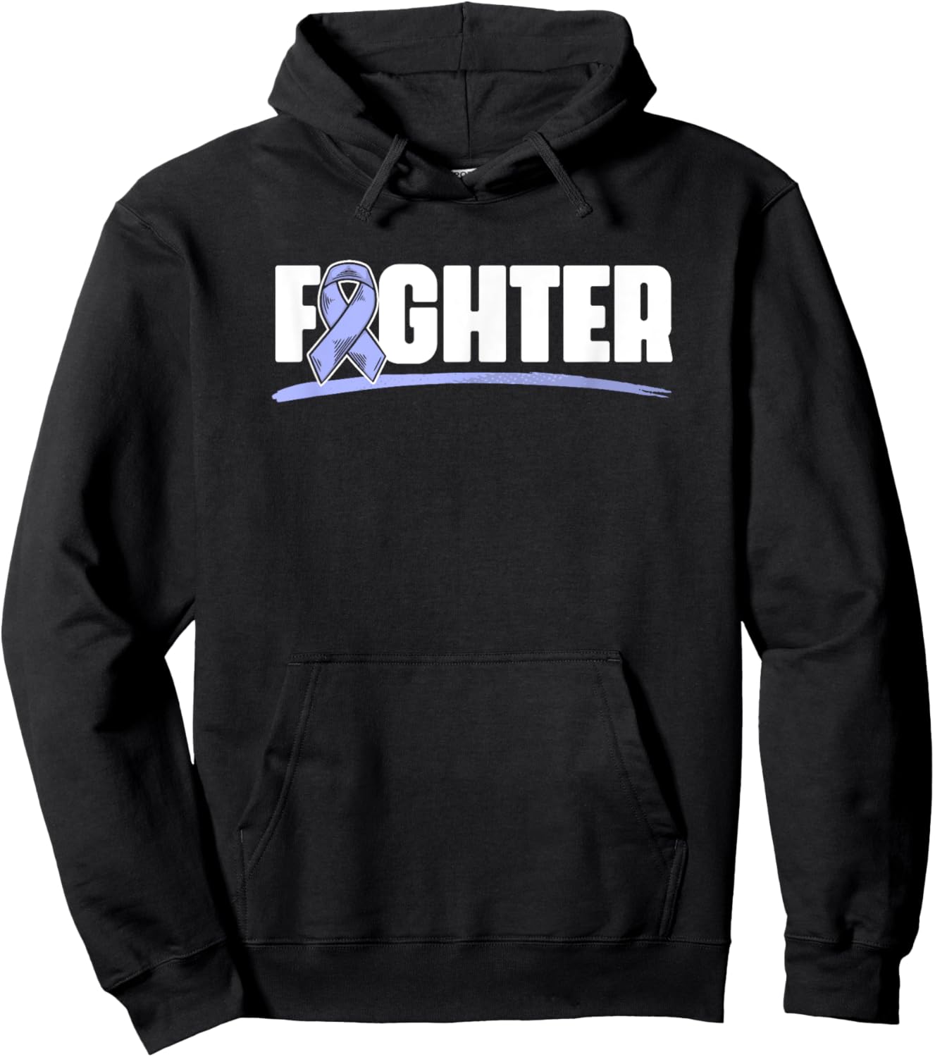 Fighter Esophagus Cancer Purple Esophageal Cancer Awareness Hoodie - Hoodie | Black