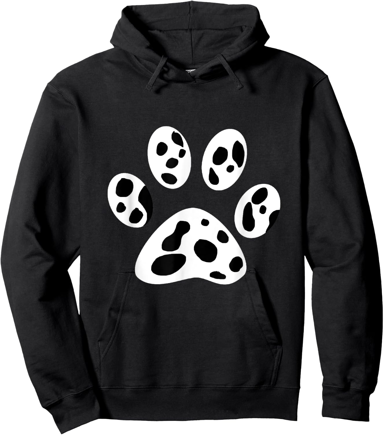 Dalmatian Dog Paw Pattern Dalmatians Puppy Breeder Men Women Girls Kids Hoodie - Hoodie | Black