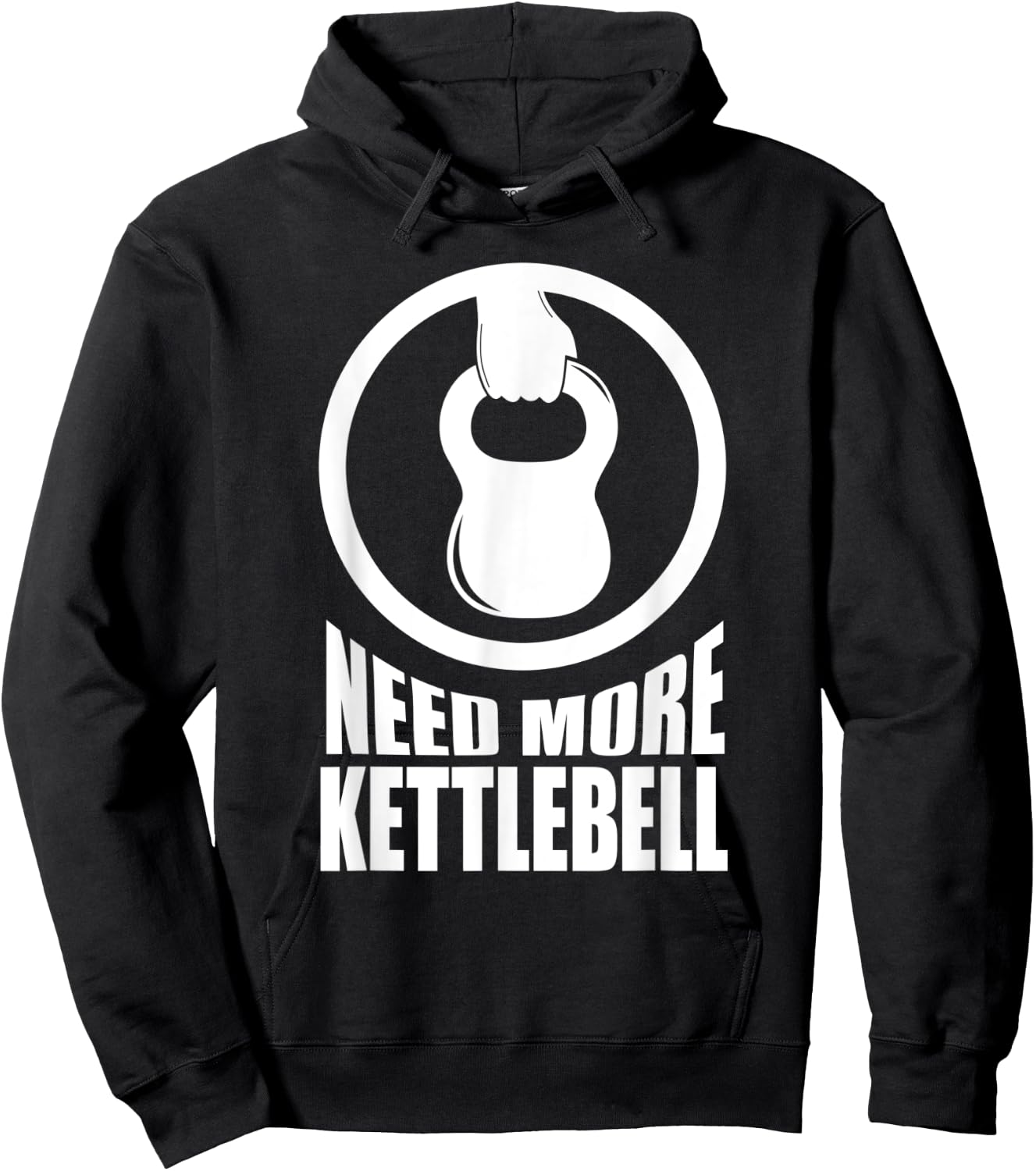 Need More Kettlebell | Grab Life By The Bells Gym workout Hoodie - Hoodie | Black