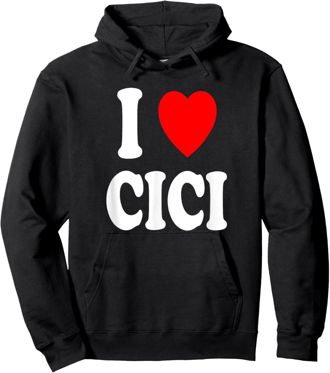 I Heart (Love) Cici Cute Matching Couple Spouse Hoodie - Hoodie | Black