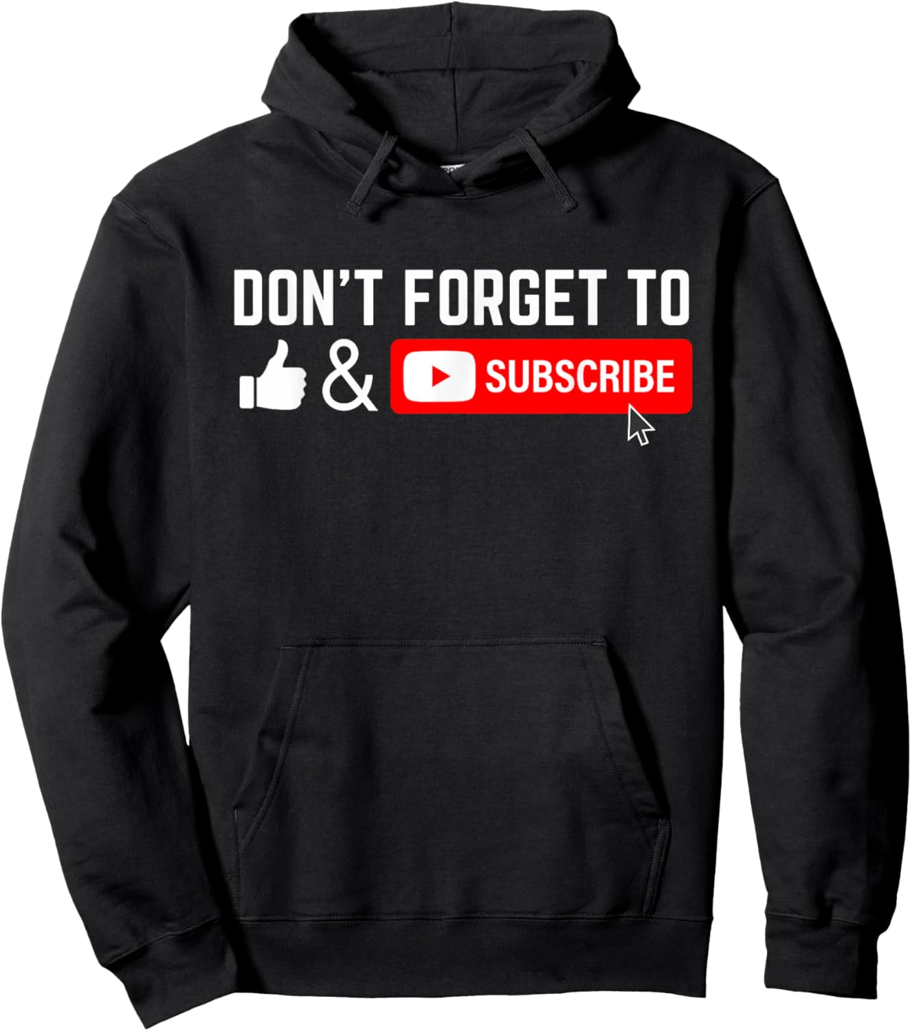 Influencer Vlog Streamer Like & Subscribe Don't forget to like and subscribe to Video Content Creator Hoodie - Hoodie | Black