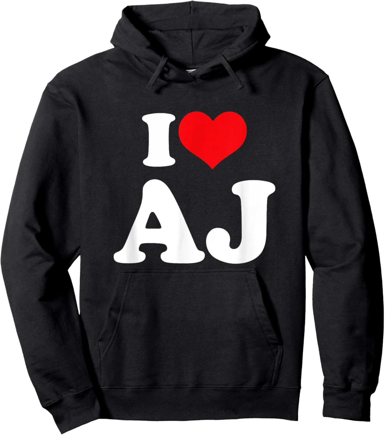 I Love AJ, I Heart AJ Hoodie - Hoodie | Black