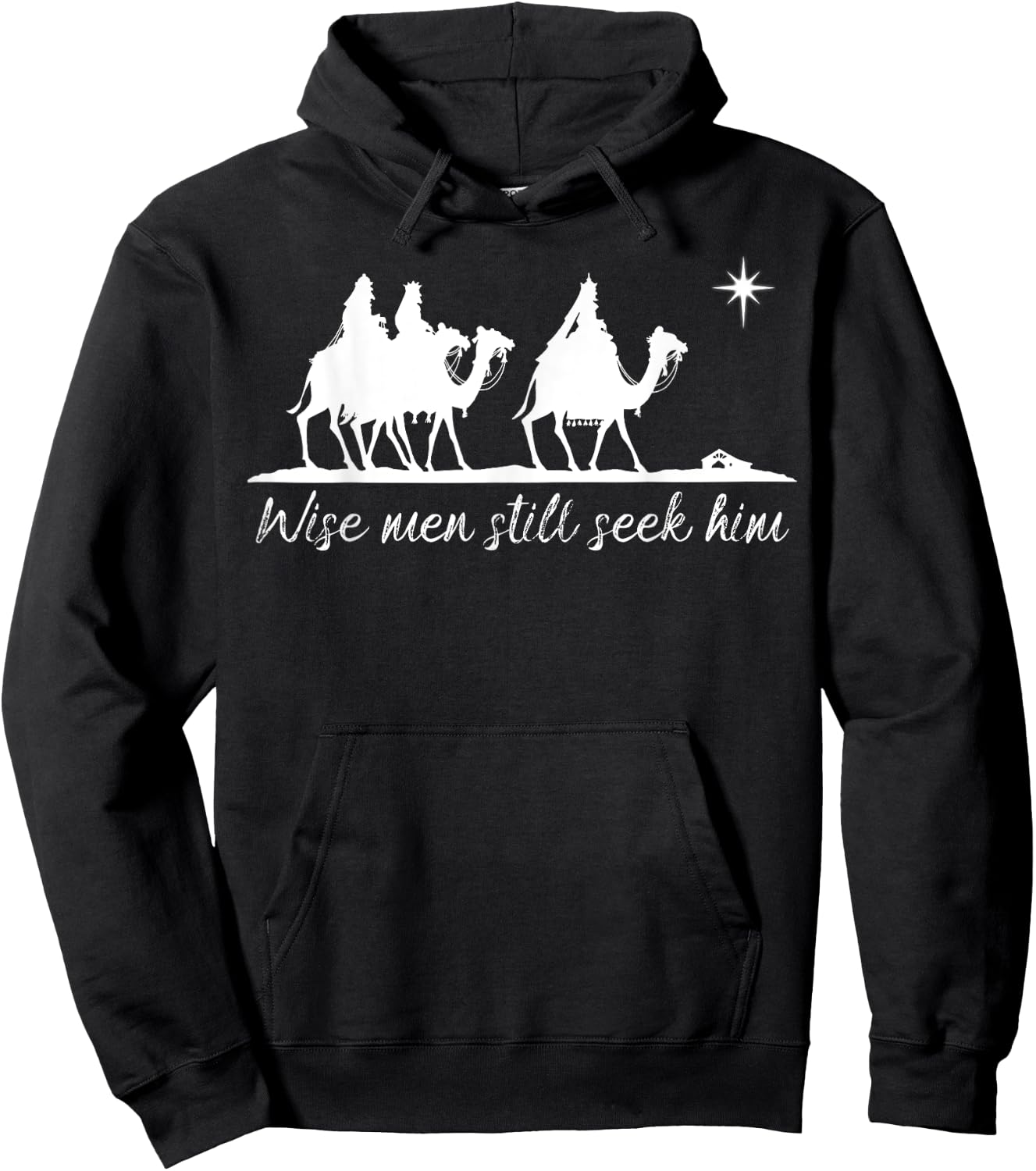 Wise Men Still Seek Him Christian Faith Christmas Hoodie - Hoodie | Black