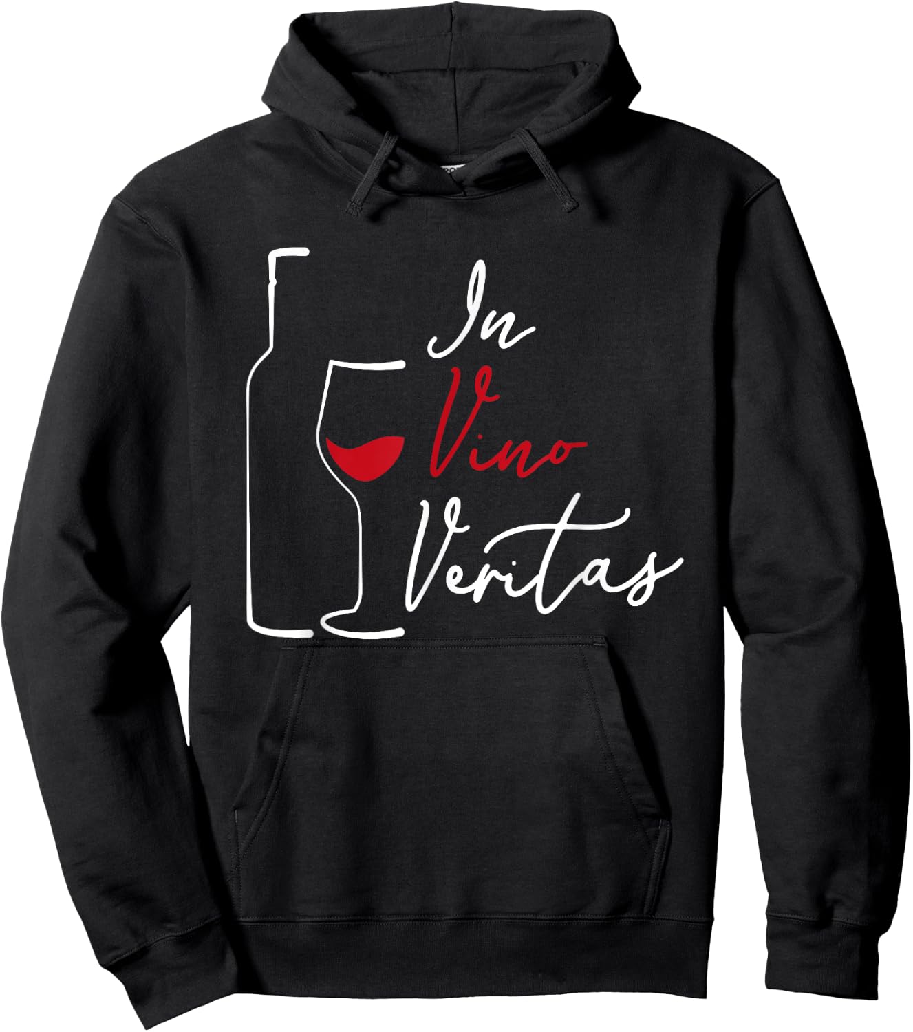 In Vino Veritas - Latin Wine saying Hoodie - Hoodie | Black