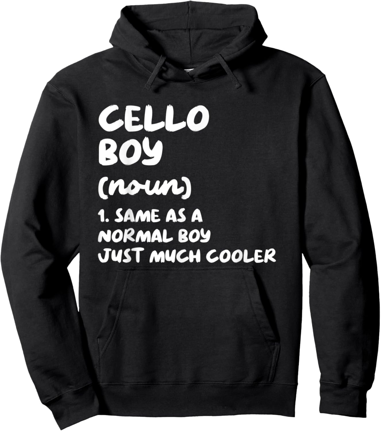 Cello Boy Definition Funny Musician Hoodie - Hoodie | Black