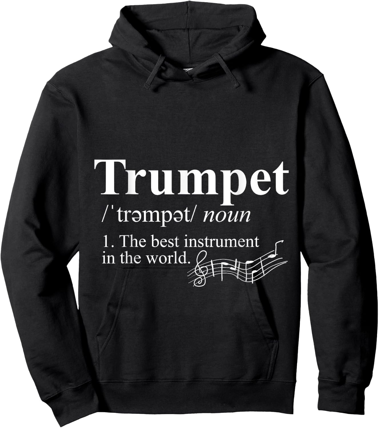 Musical Instrument Marching Band Jazz Trumpet Hoodie - Hoodie | Black
