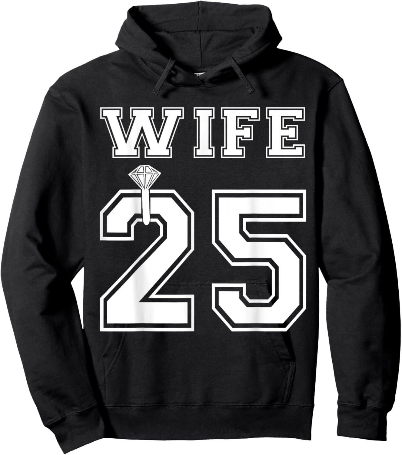 Wife 2025 Husband Matching Engagement Party Honeymoon Hoodie - Hoodie | Black
