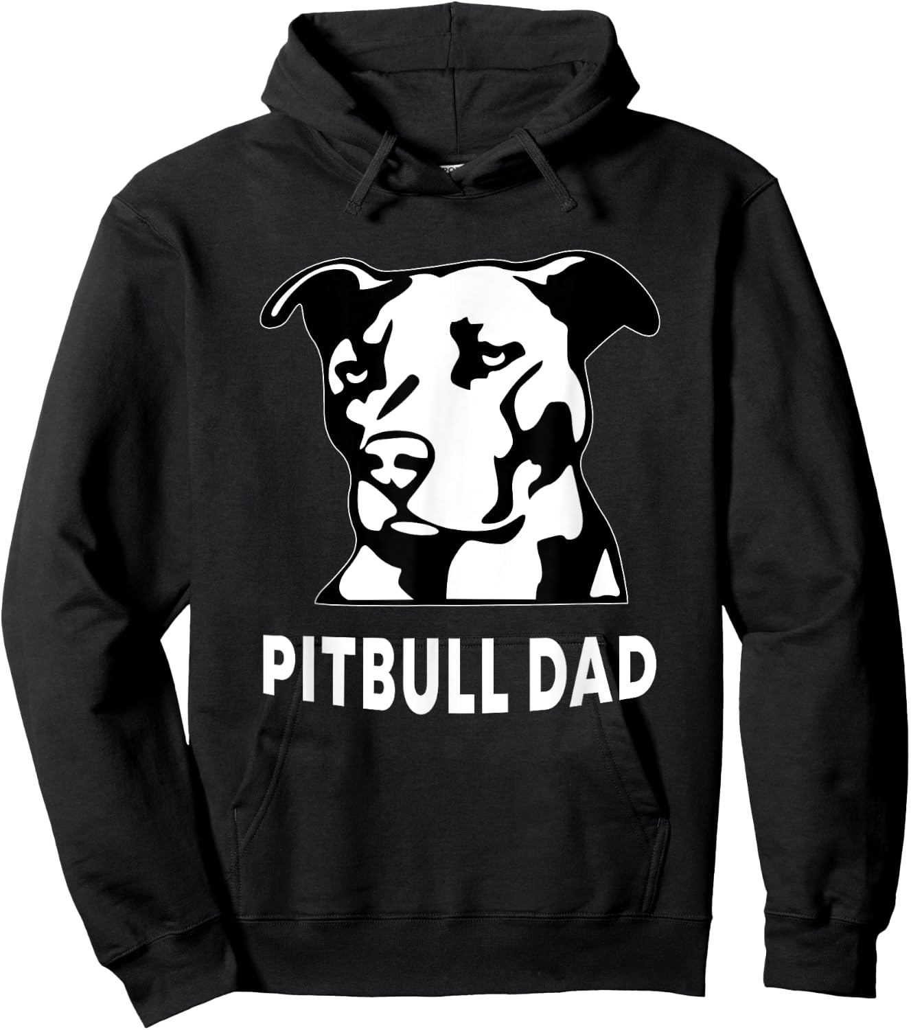 Proud Pitbull Dad Men's Pit Bull Dog Shirt Hoodie - Hoodie | Black