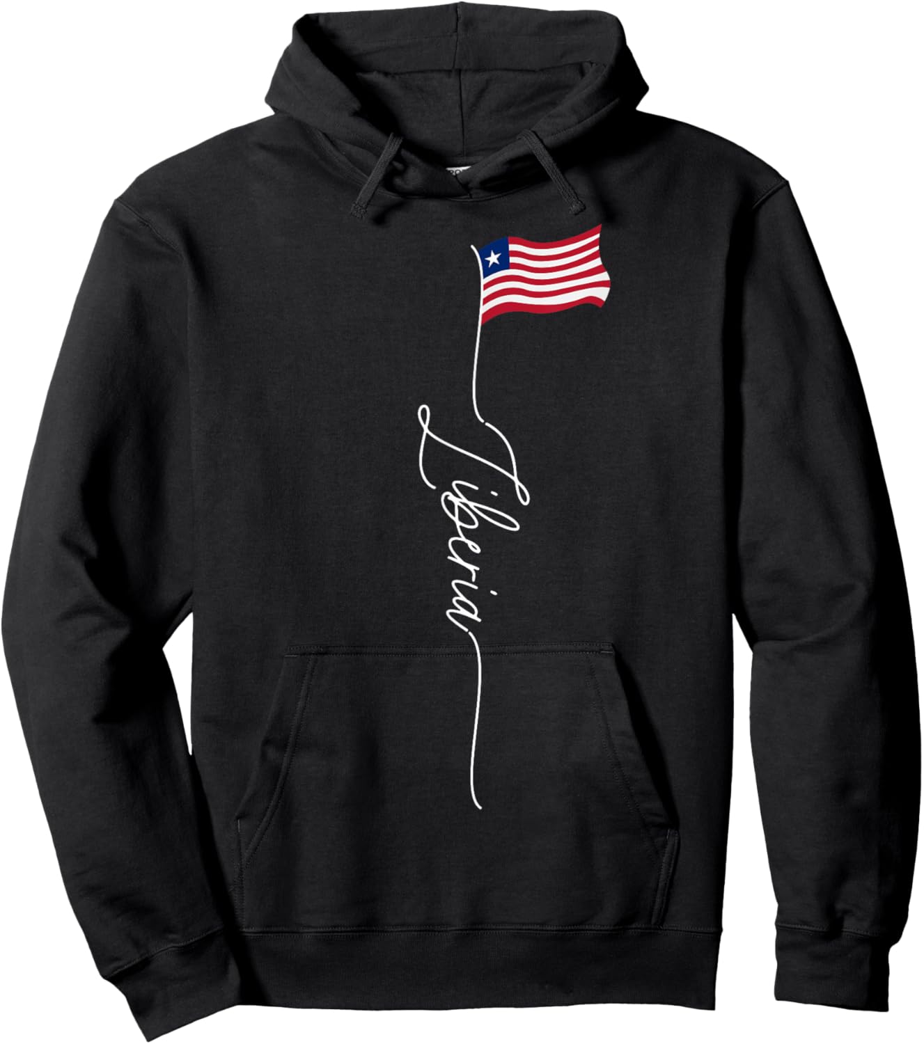 Liberia, Liberia Flag, elegant Liberian Patriotic Flag Hoodie - Hoodie | Black