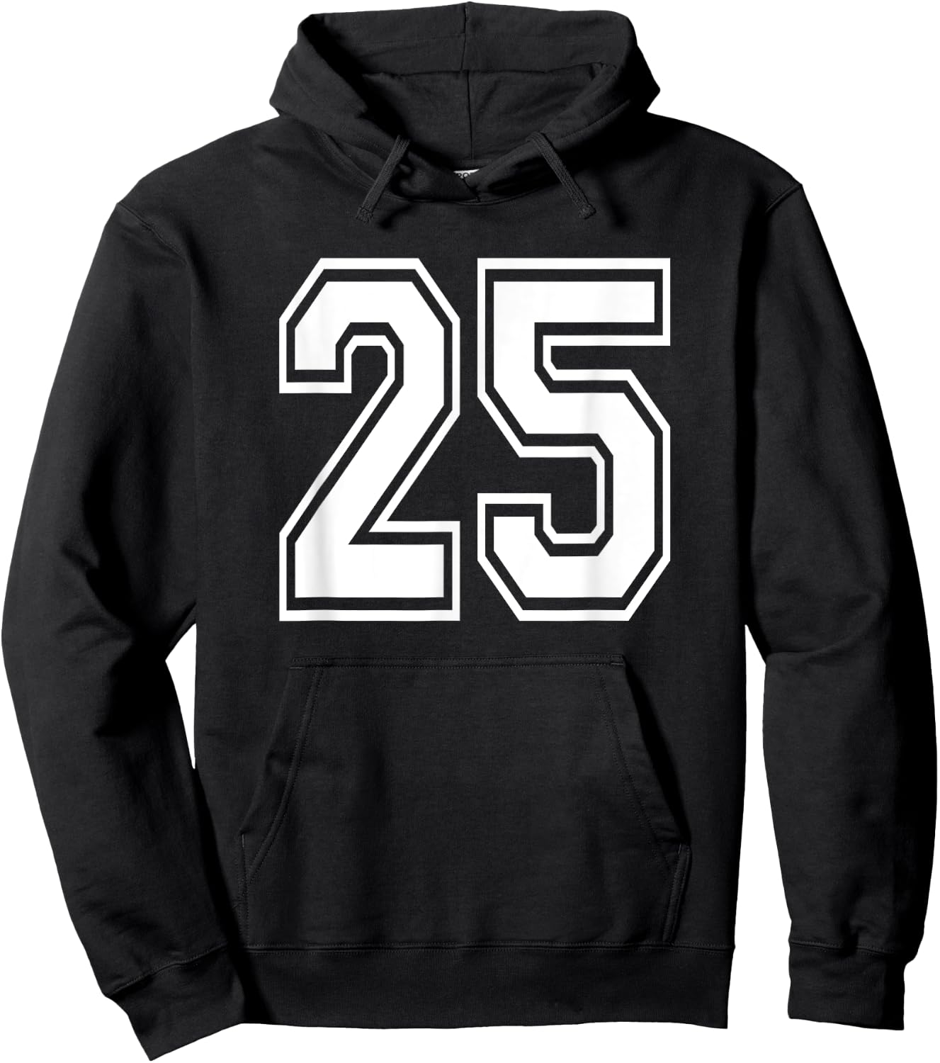 Number 25 Birthday Gift Sports Player Team Numbered Jersey Hoodie - Hoodie | Black