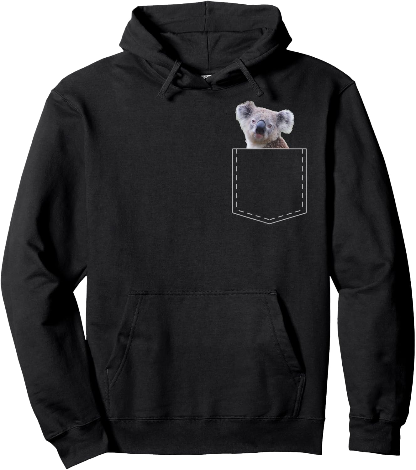 Cute Koala Gift Funny Pocket Women Girls Boys Hoodie - Hoodie | Black