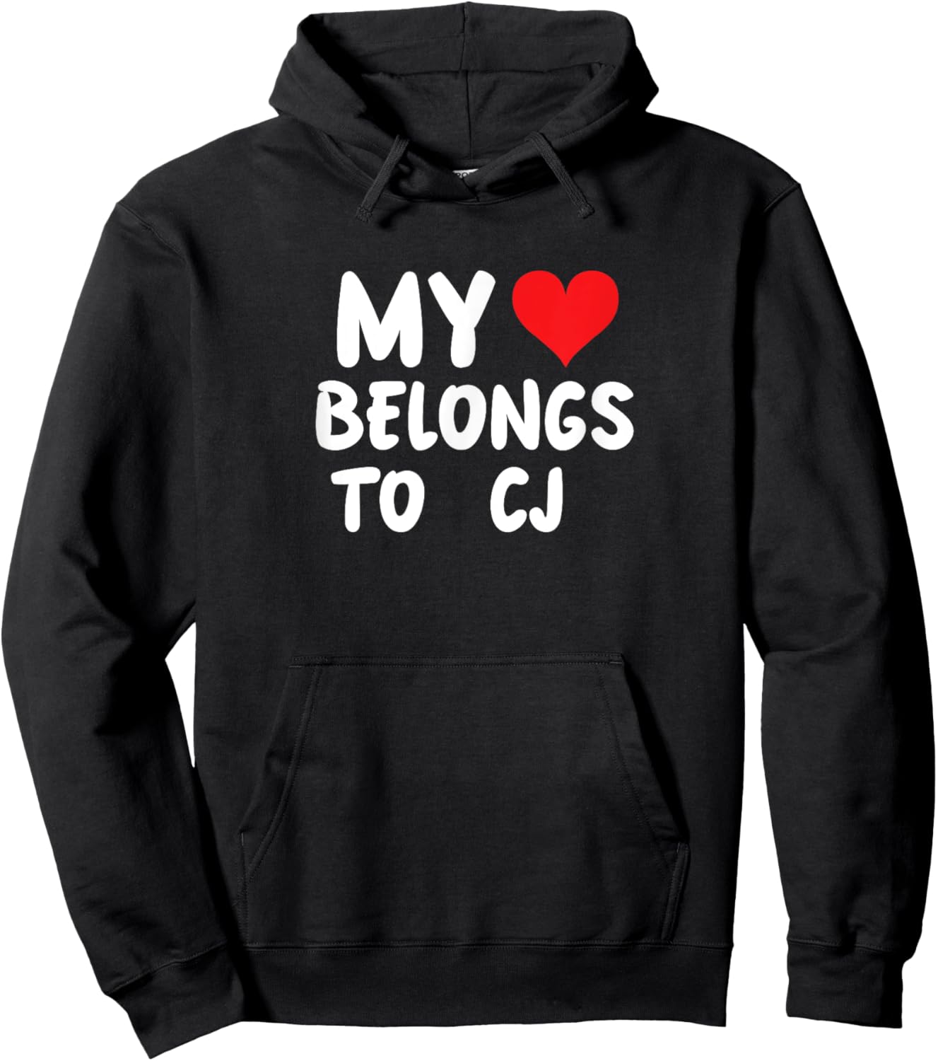 CJ - My Heart Belongs To CJ - Love Hoodie - Hoodie | Black