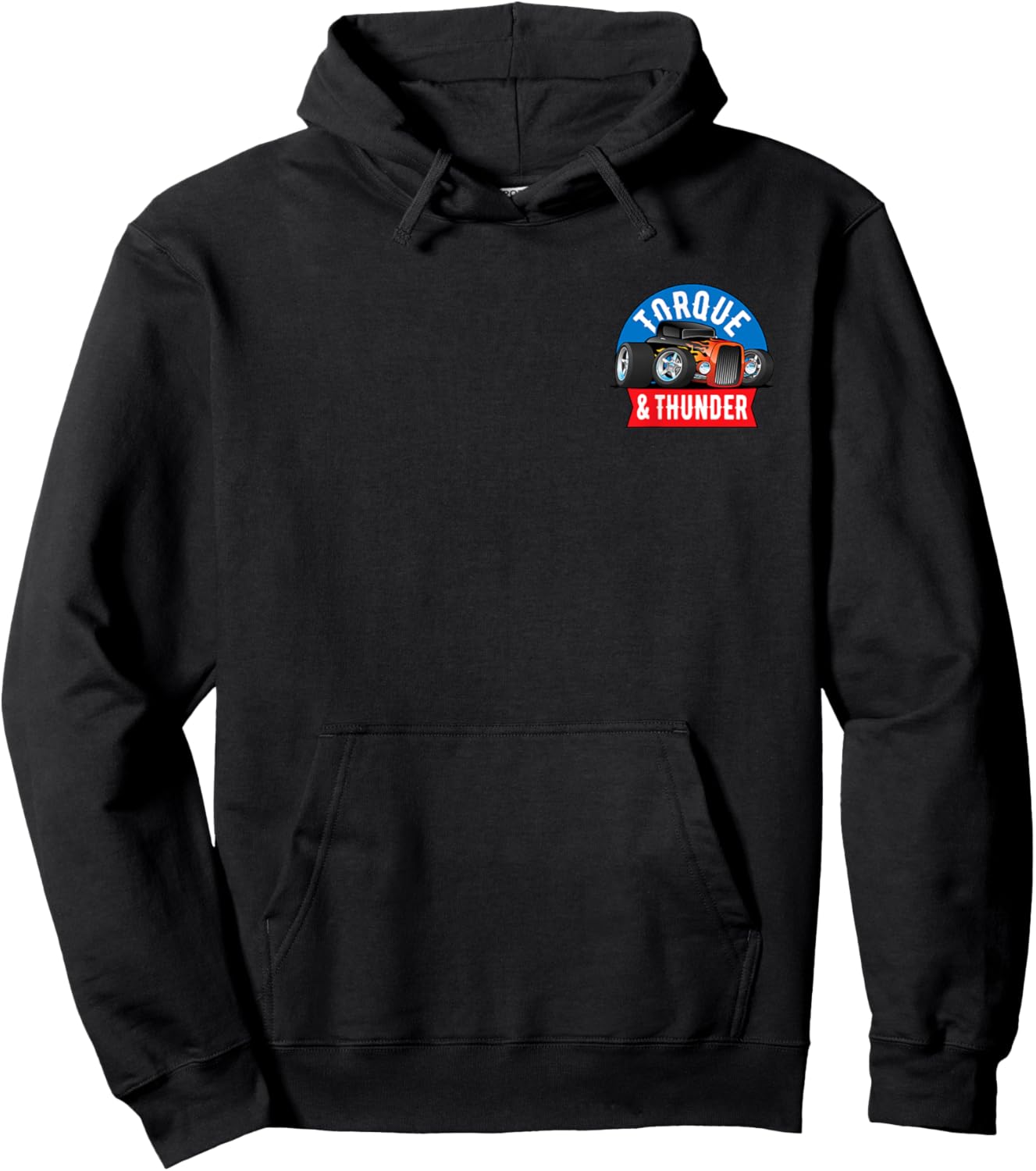 Torque and Thunder Muscle Cars Classic Cars Hotrods Cartoon Hoodie - Hoodie | Black