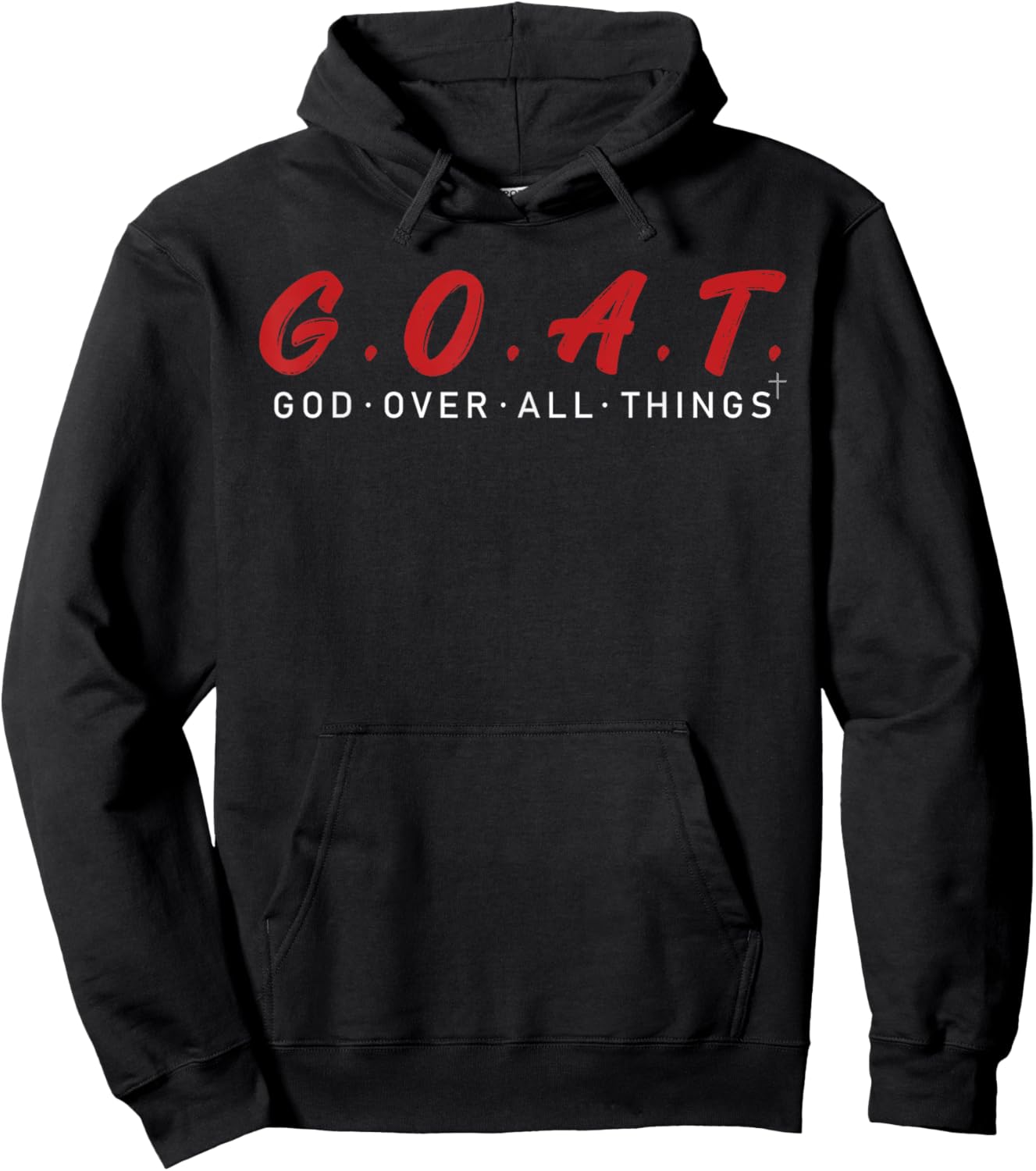 G.O.A.T God Over All Thing Red And White Hoodie - Hoodie | Black