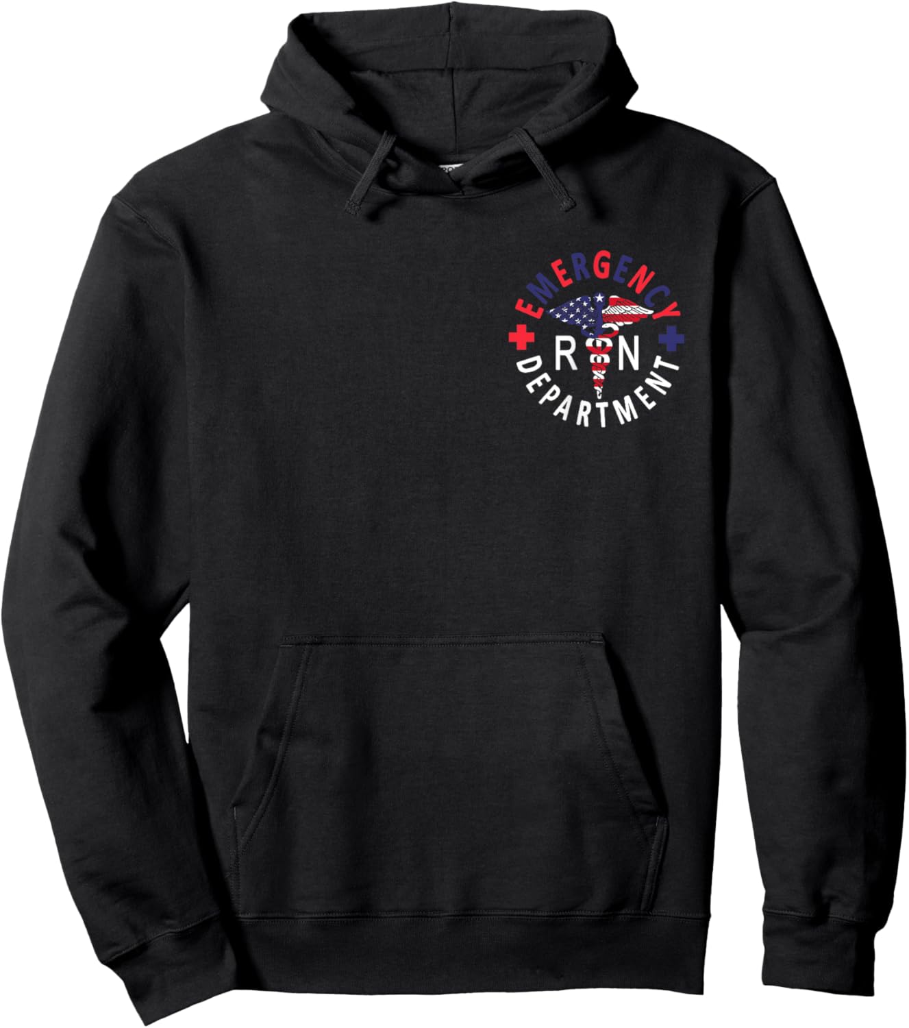 Emergency Department 4th of July USA Emergency Room Nurse Hoodie - Hoodie | Black