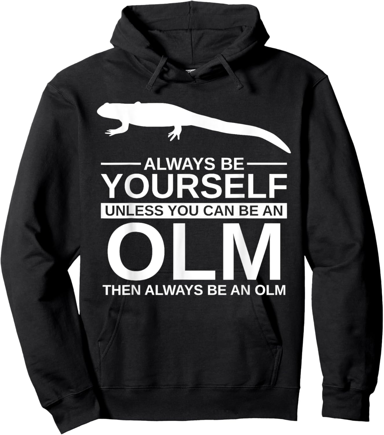 Always Be Yourself Olm Gift Women Salamander Animal Hoodie - Hoodie | Black
