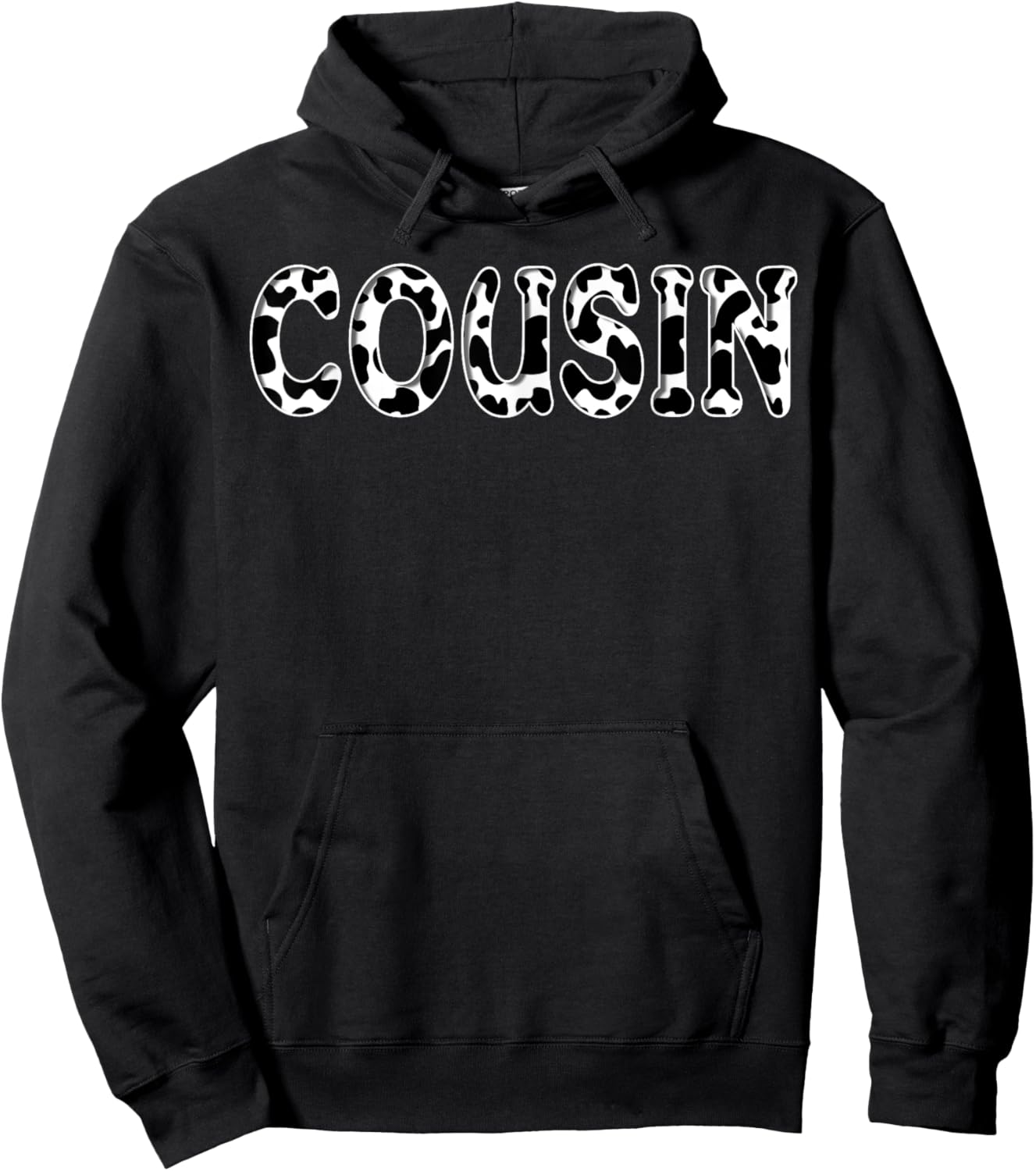 Cow Cousin Birthday Family Matching Girl Boy Farm Birthday Hoodie - Hoodie | Black