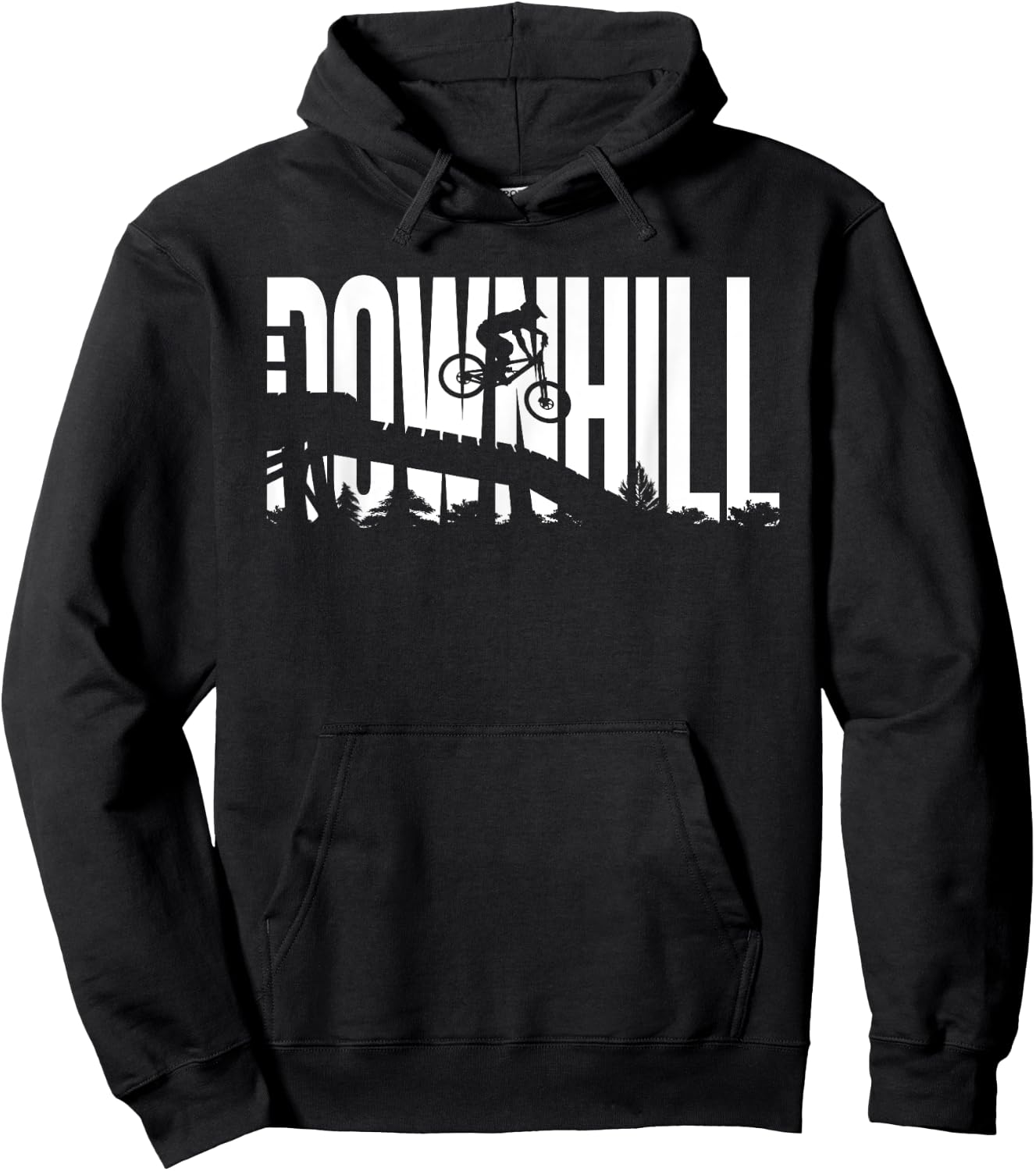 Downhill Silhouette - Downhill Rider Mountainbike Rider MTB Hoodie - Hoodie | Black