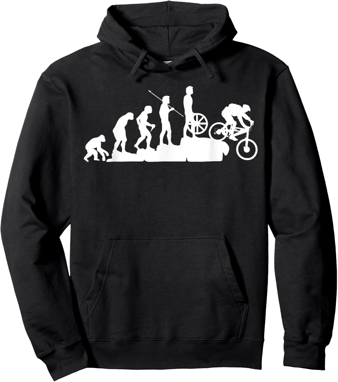 MTB Mountain Biker Evolution Downhill Bike Rider Hoodie - Hoodie | Black