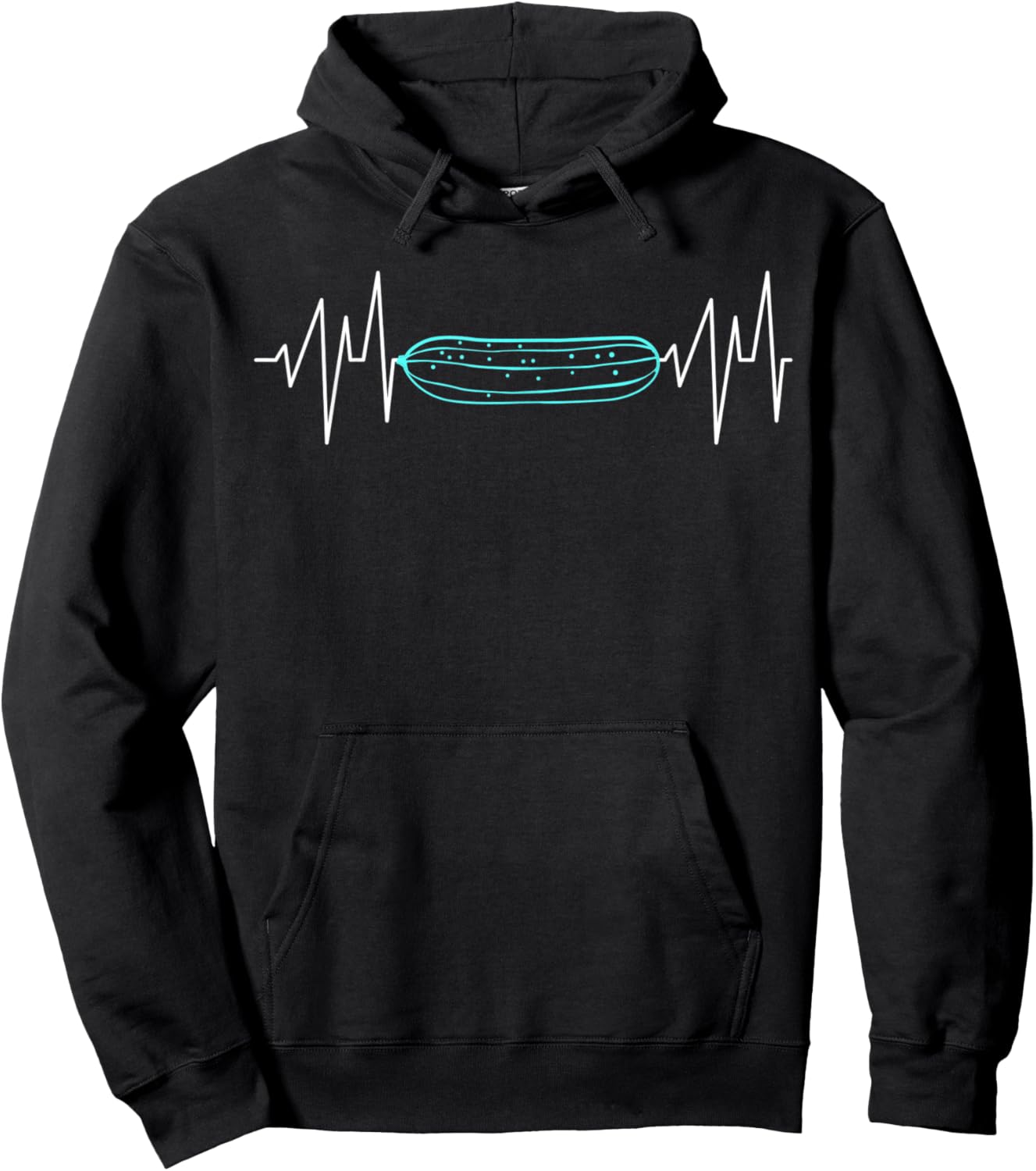 Gurken EKG Gurke Hoodie - Hoodie | Black