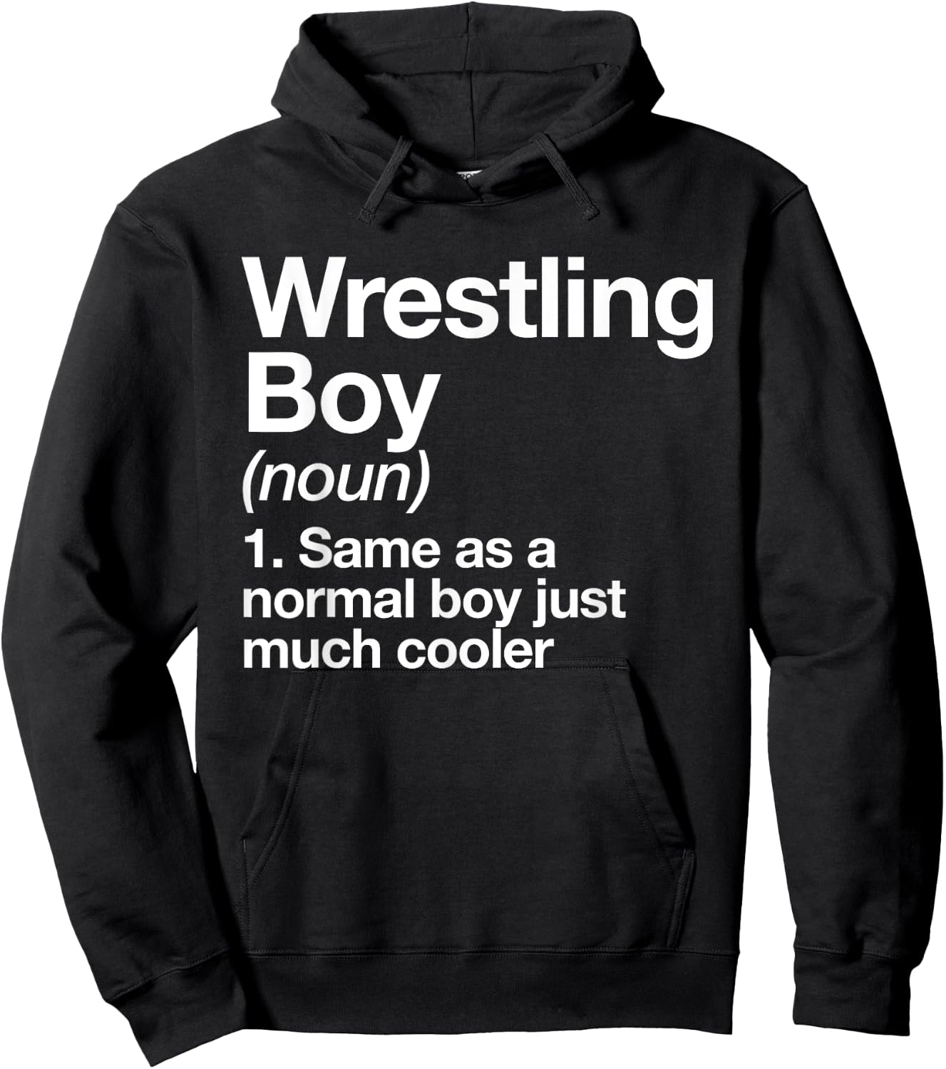 Wrestling Boy Definition Funny Sports Hoodie - Hoodie | Black