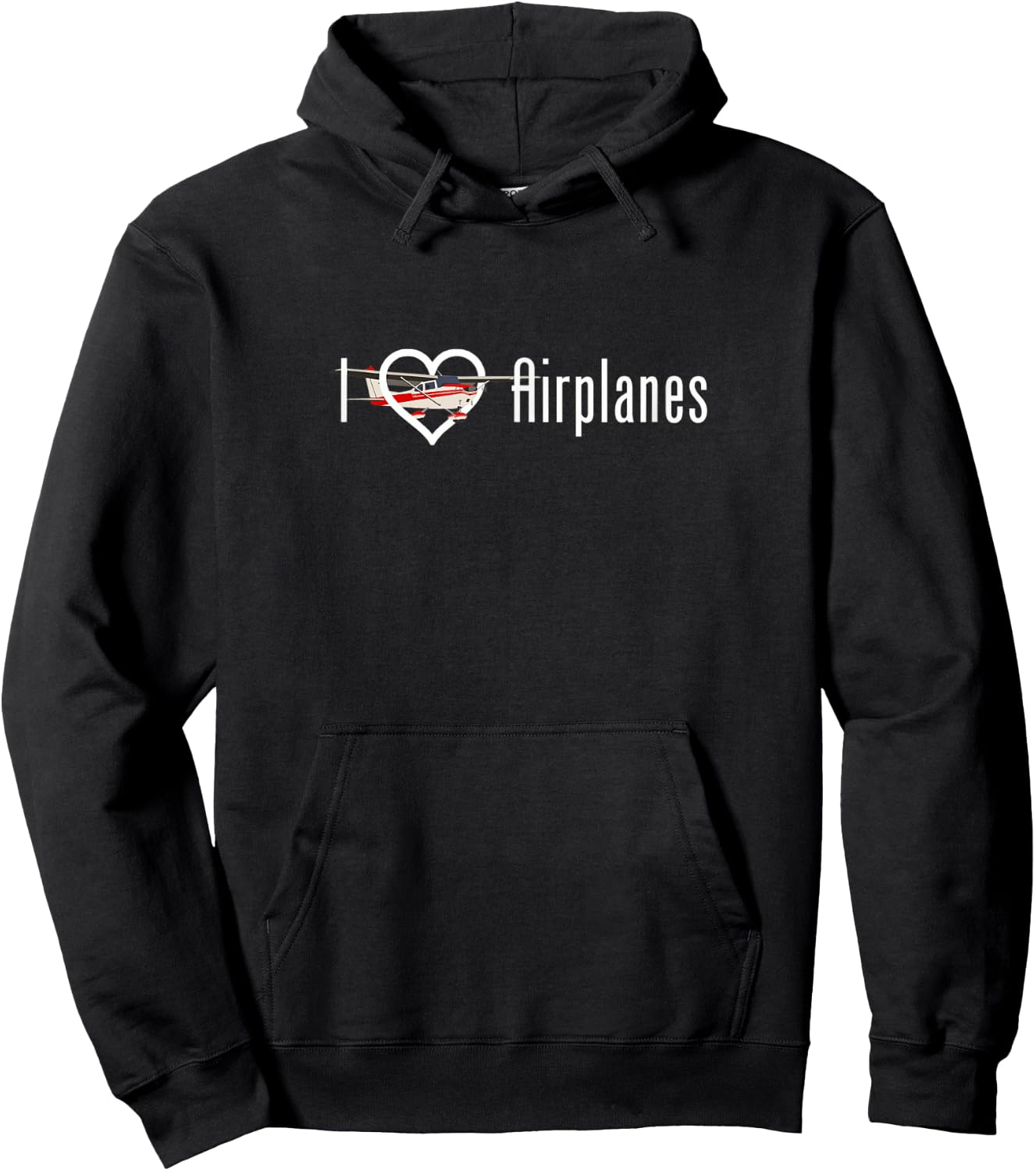 I Heart Airplanes Hoodie - Hoodie | Black