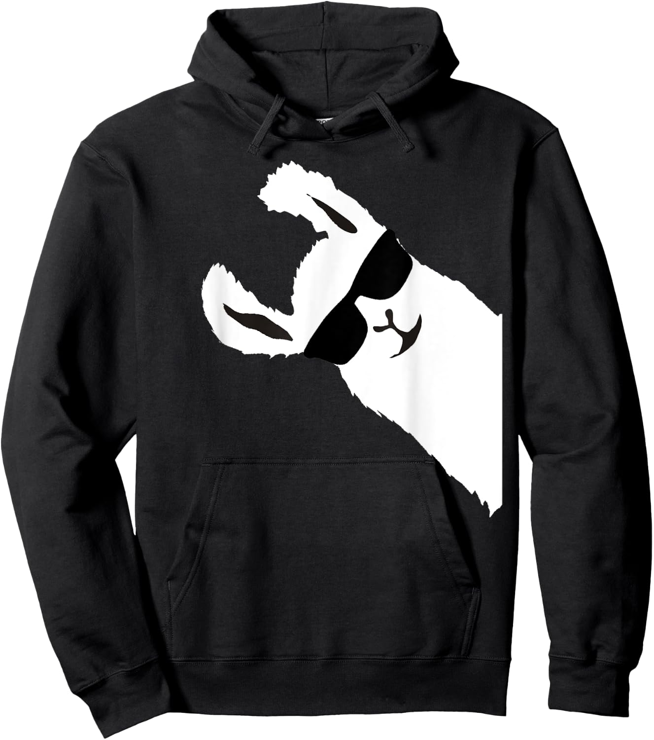 Funny Llama Alpaca With Sunglasses Hoodie - Hoodie | Black