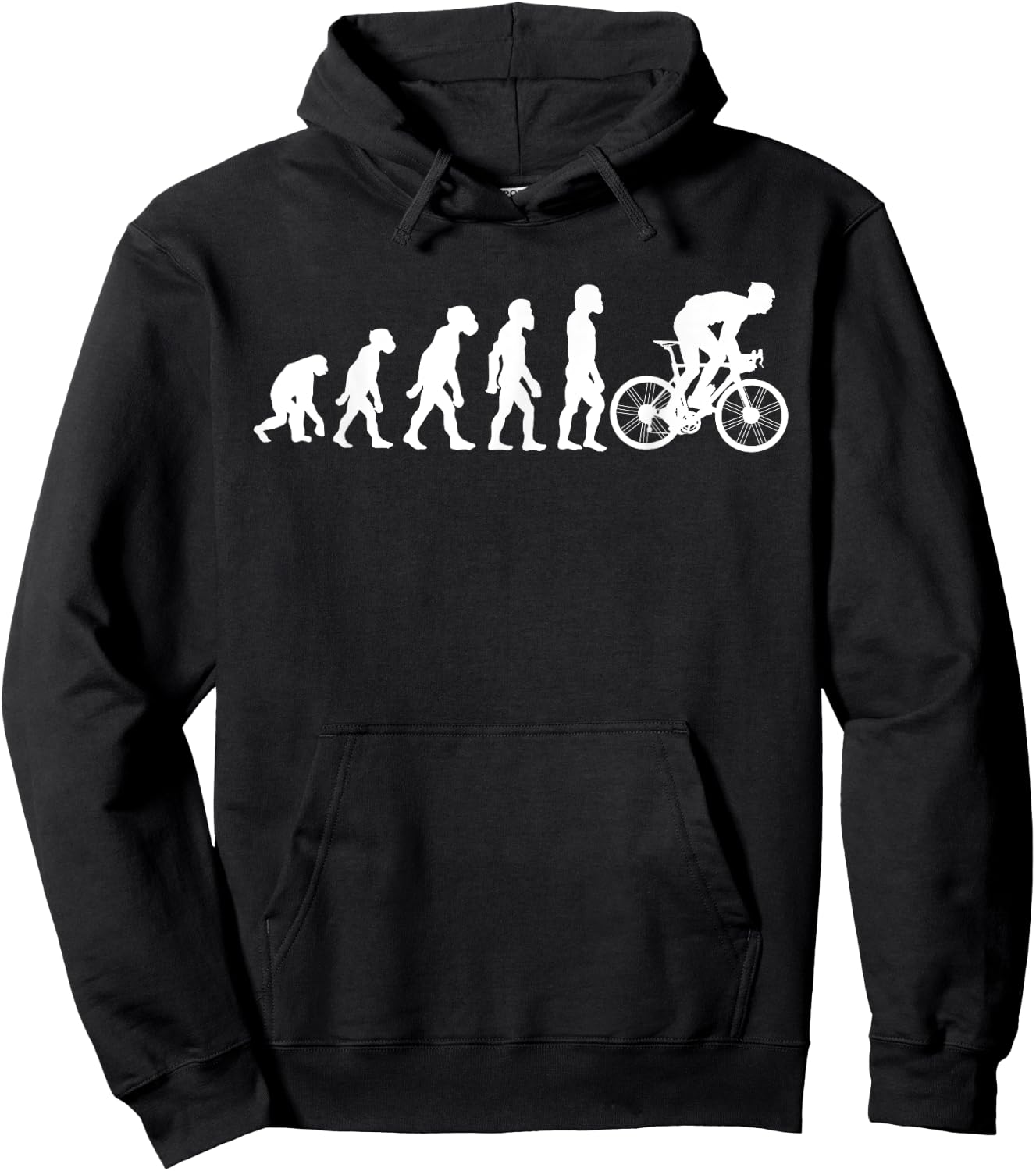 Funny Human Cycling Evolution Athlete Bike Cyclist Biker Hoodie - Hoodie | Black