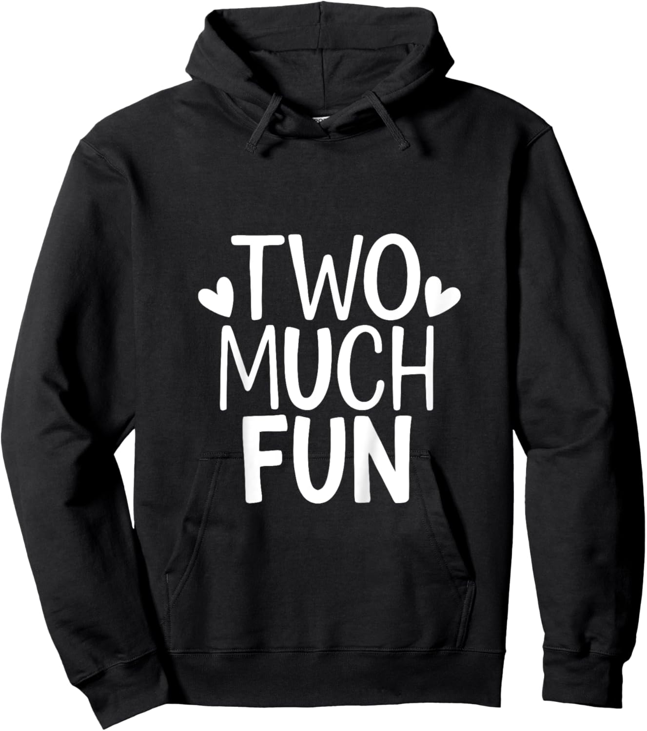 2nd Birthday Girl Boy Party Two Much Fun Second Toddler Hoodie - Hoodie | Black