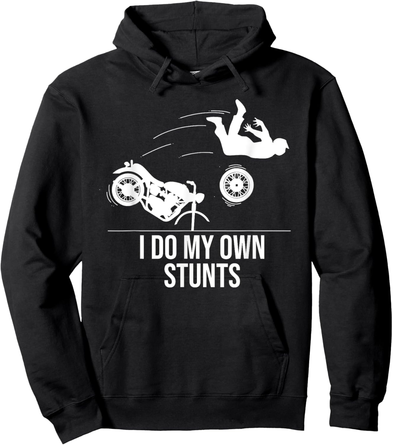 Funny I Do My Own Stunts Cool Motorcycle Gift Women Hoodie - Hoodie | Black
