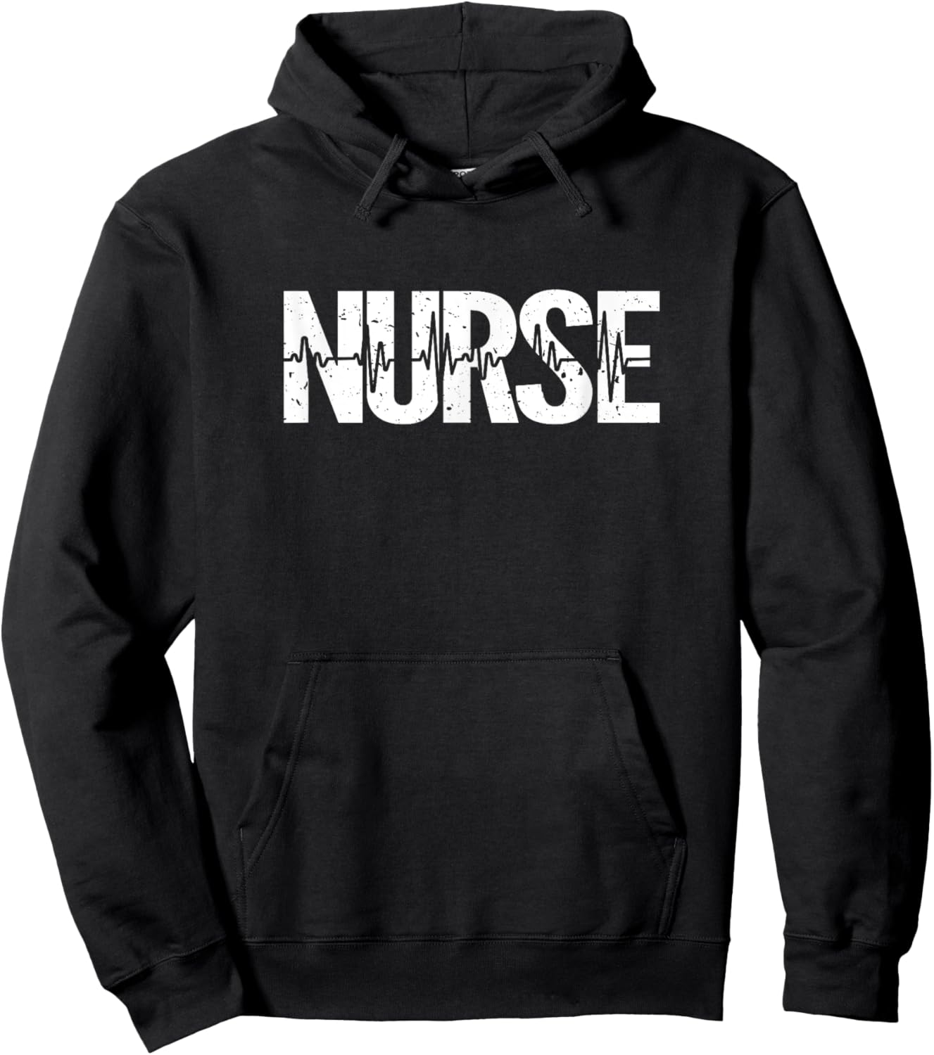 Nurse love Heartbeat | Proud to be a Nurse Hoodie - Hoodie | Black