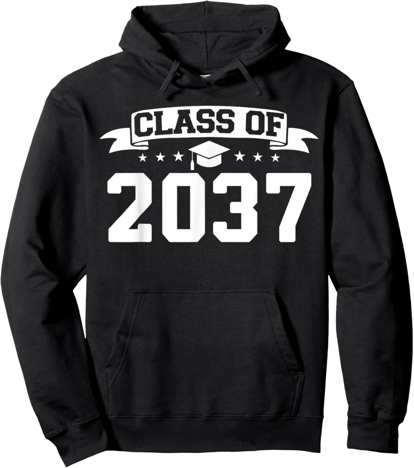 Class of 2037 Grow With Me Graduation First Day of School Hoodie - Hoodie | Black