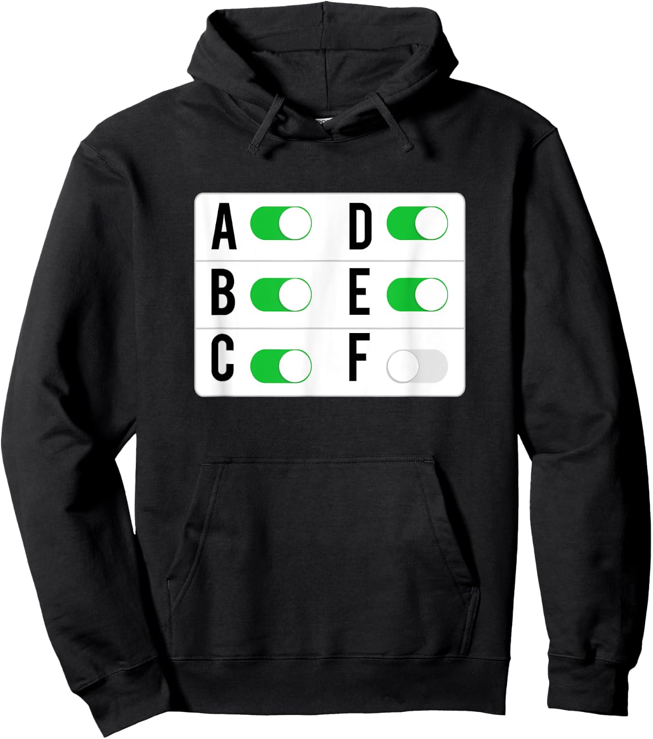 Fuck Off Button | Funny Offensive Sayings Graphic Hoodie - Hoodie | Black