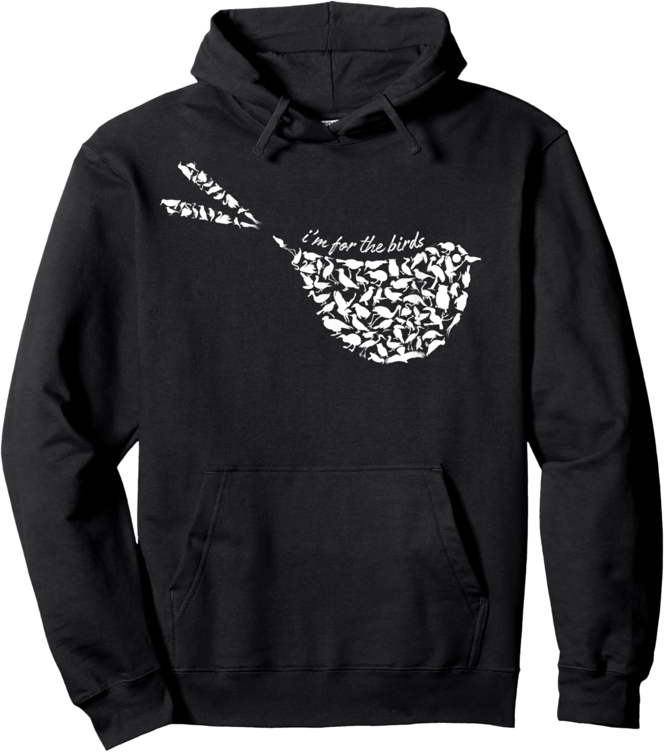 I'm For The Birds Minimalist Funny Hoodie - Hoodie | Black