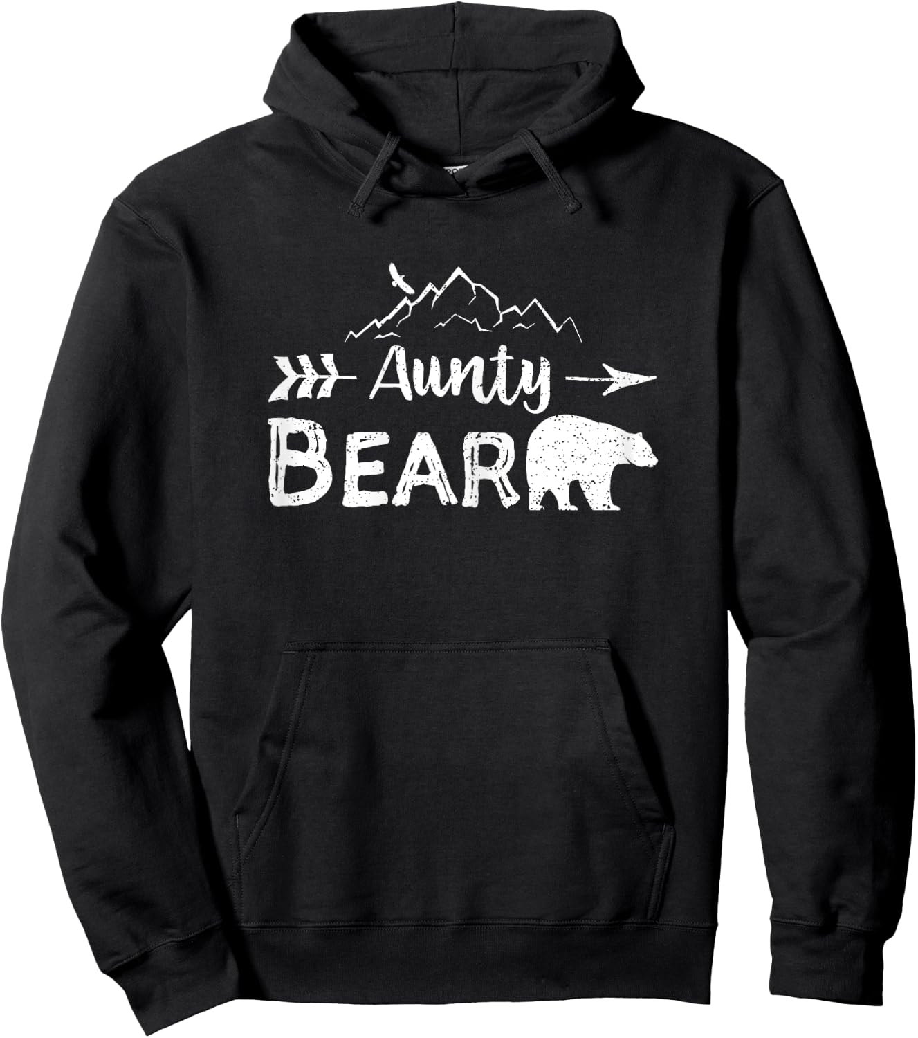 Aunty Bear Shirt Matching Family Aunt And Uncle Camping Gift Hoodie - Hoodie | Black