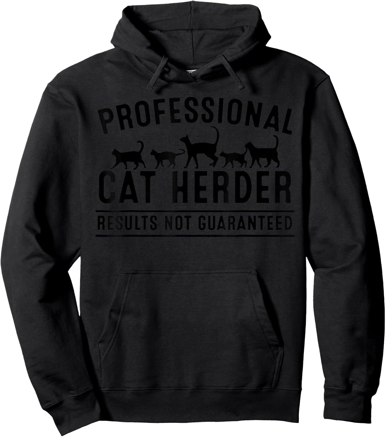 Funny Cat Herder Gift Crazy Animal Kitty Lover Men Women Hoodie - Hoodie | Black