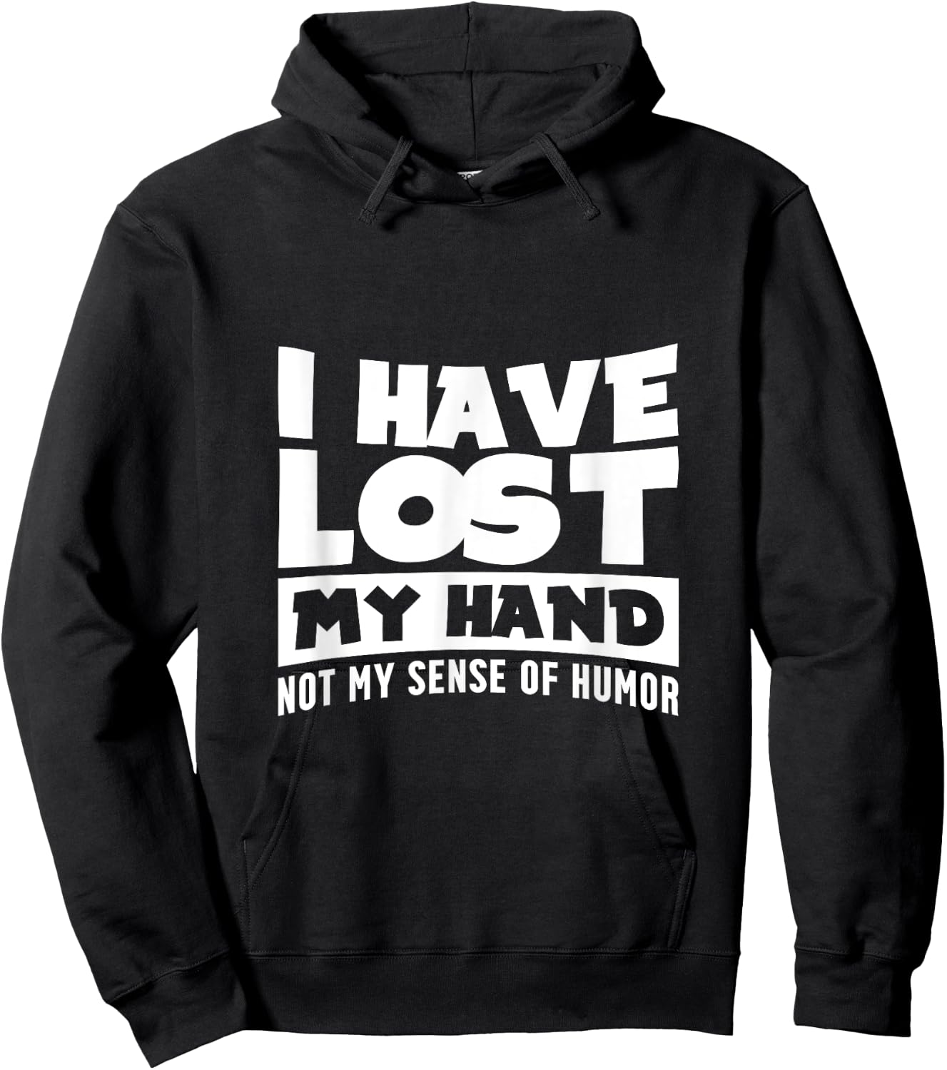 Amputee Humor Hand Lost Funny Recovery Gifts Hoodie - Hoodie | Black