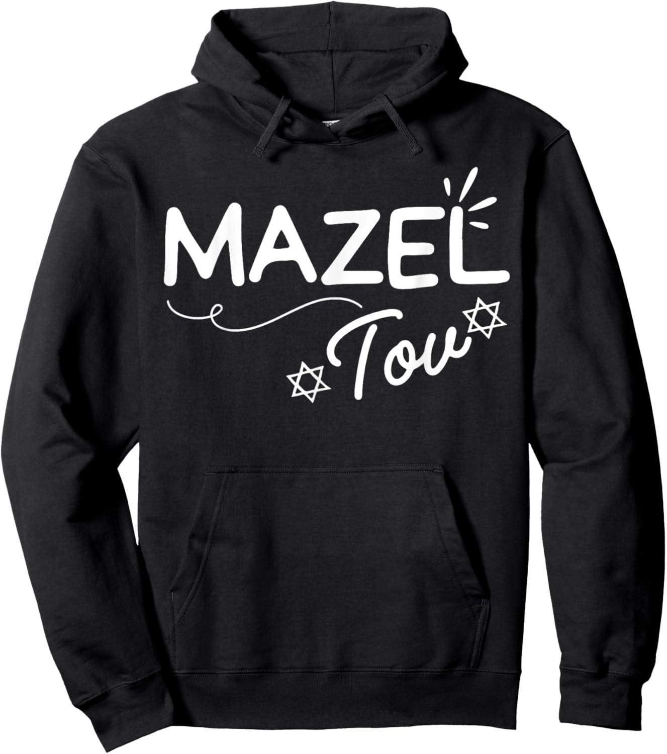Festive Mazel Tov Funny Jewish Bat Bar-Mitzvah Wedding Party Hoodie - Hoodie | Black