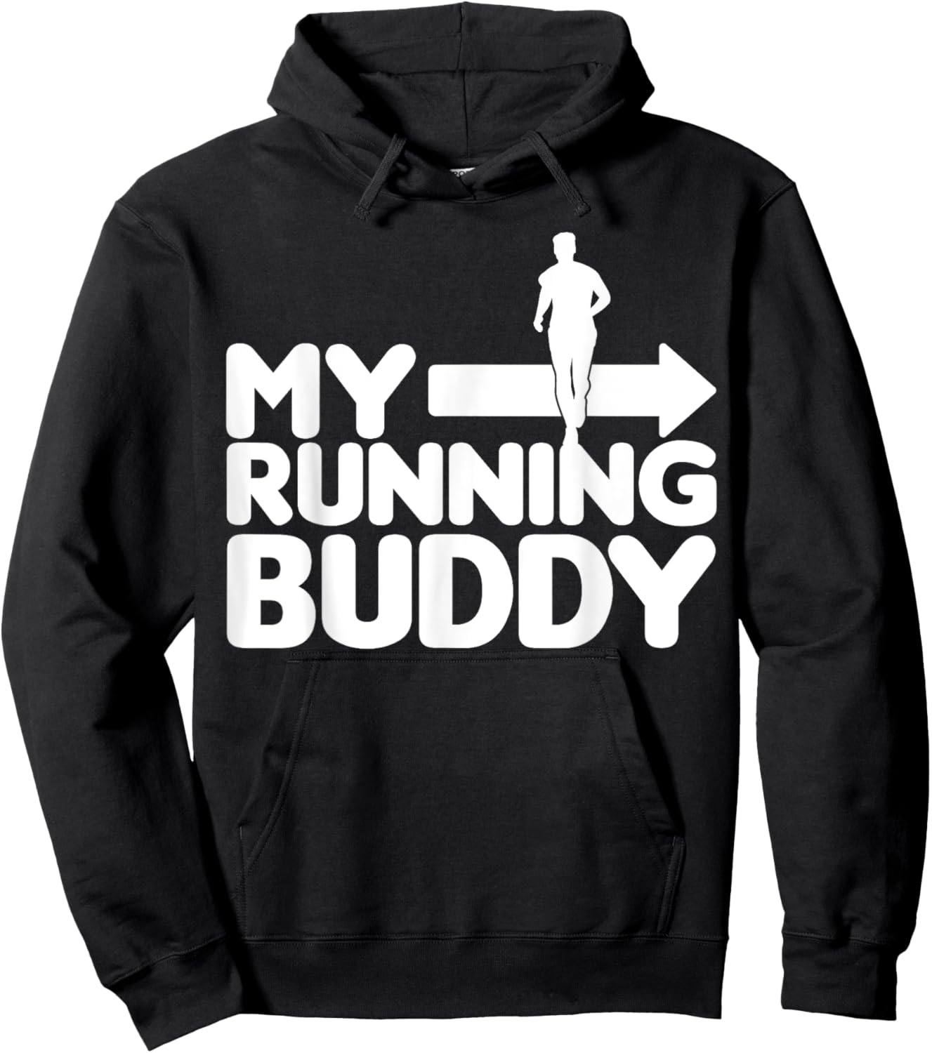 My Running Buddy - Funny Friends Set 1/2 pointing right Hoodie - Hoodie | Black