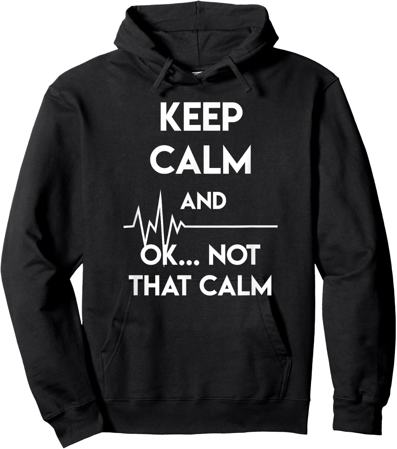 Keep Calm And Ok Not That Calm Funny Nurse Gift Hoodie - Hoodie | Black