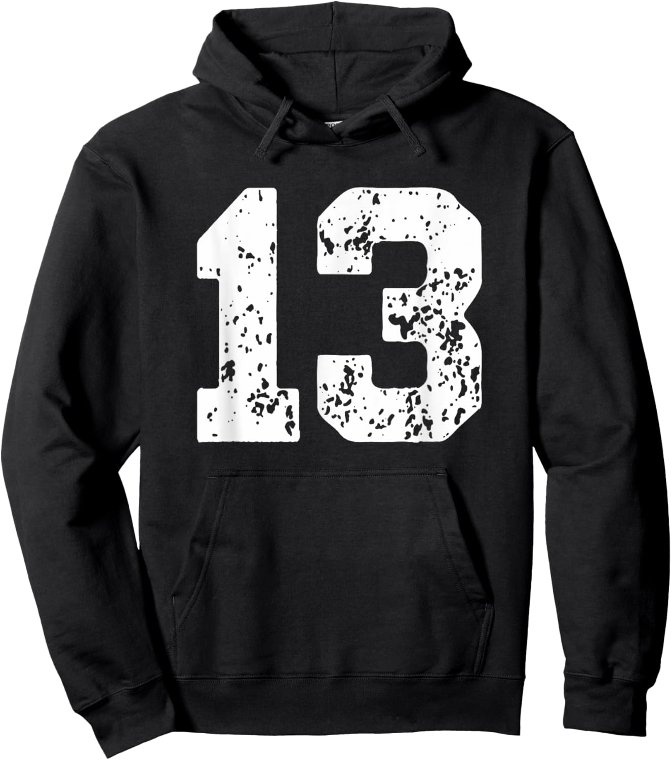 Number 13 White Best Classic College Style Birthday Funny Hoodie - Hoodie | Black