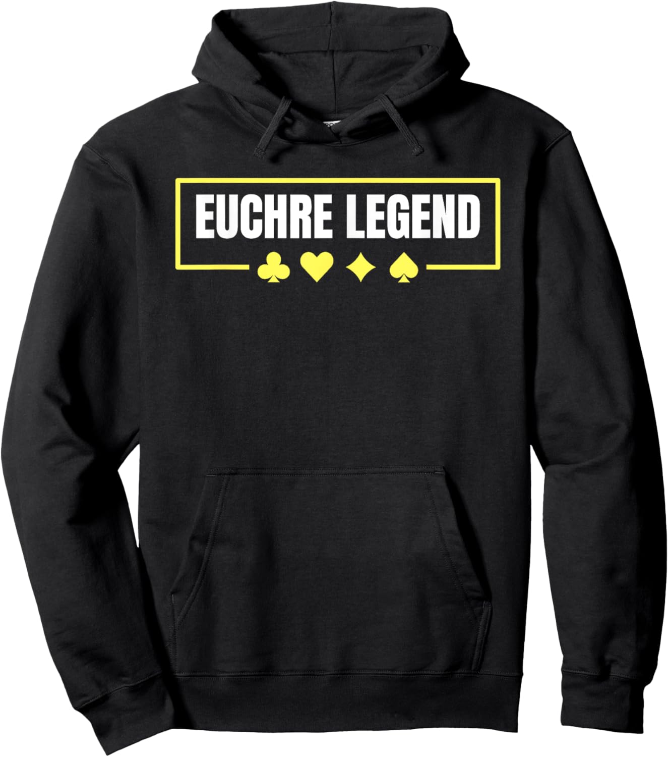Euchre Champion Card Game Playing Vintage Euchre Legend Hoodie - Hoodie | Black